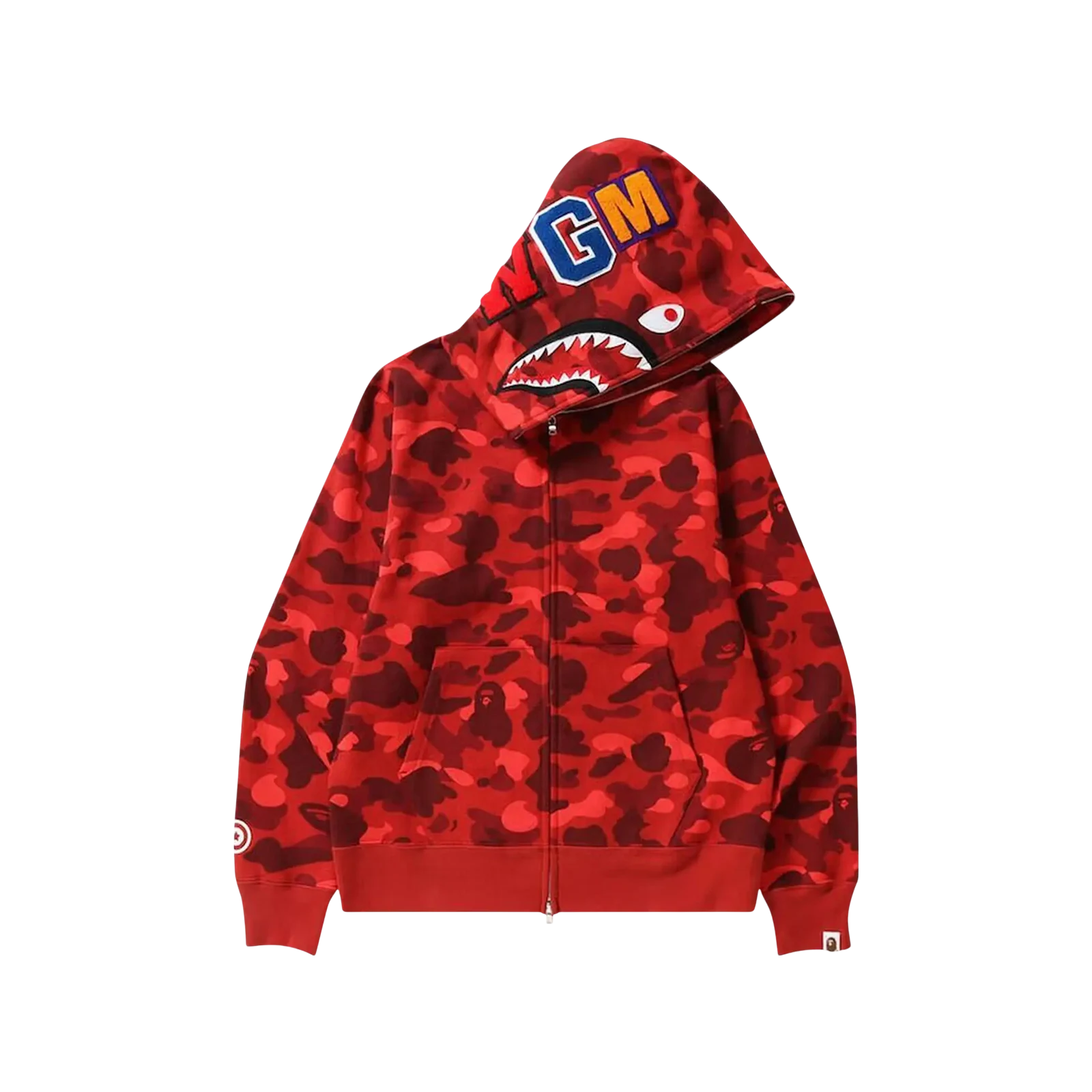 COLOR CAMO SHARK FULL ZIP HOODIE « RED »