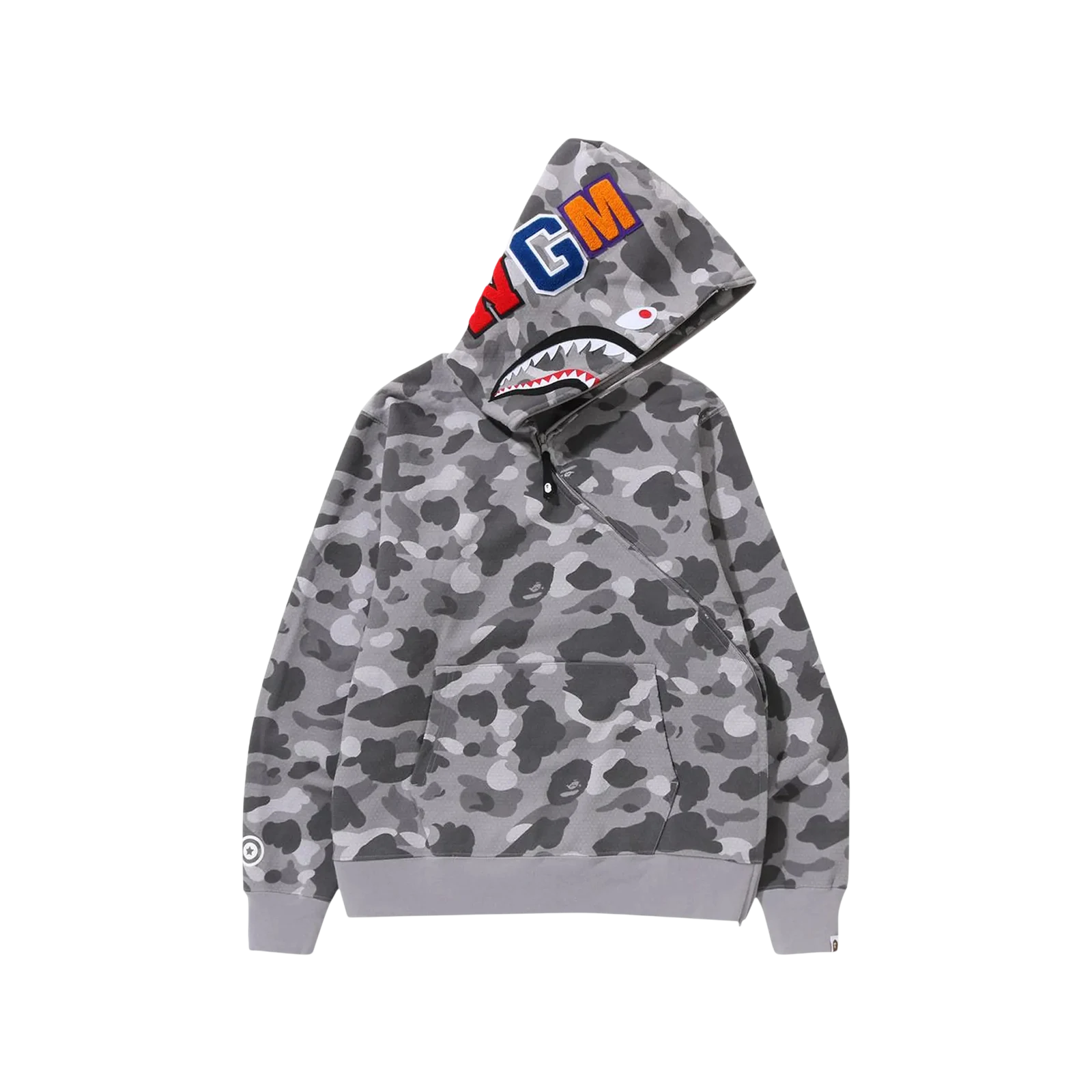 HONEYCOMB CAMO SHARK FULL ZIP HOODIE « GREY »