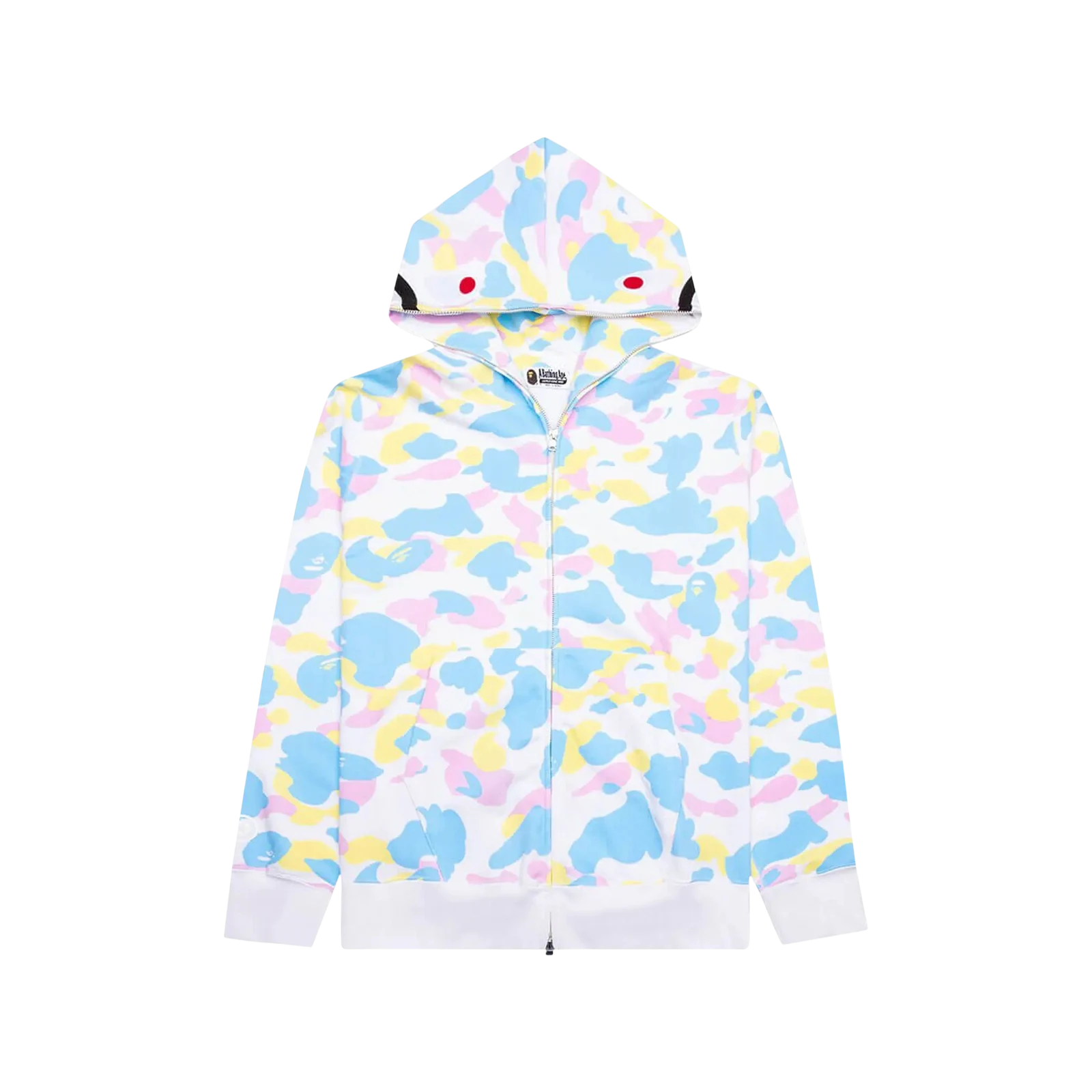 MULTI CAMO 2ND SHARK FULL ZIP HOODIE « WHITE »
