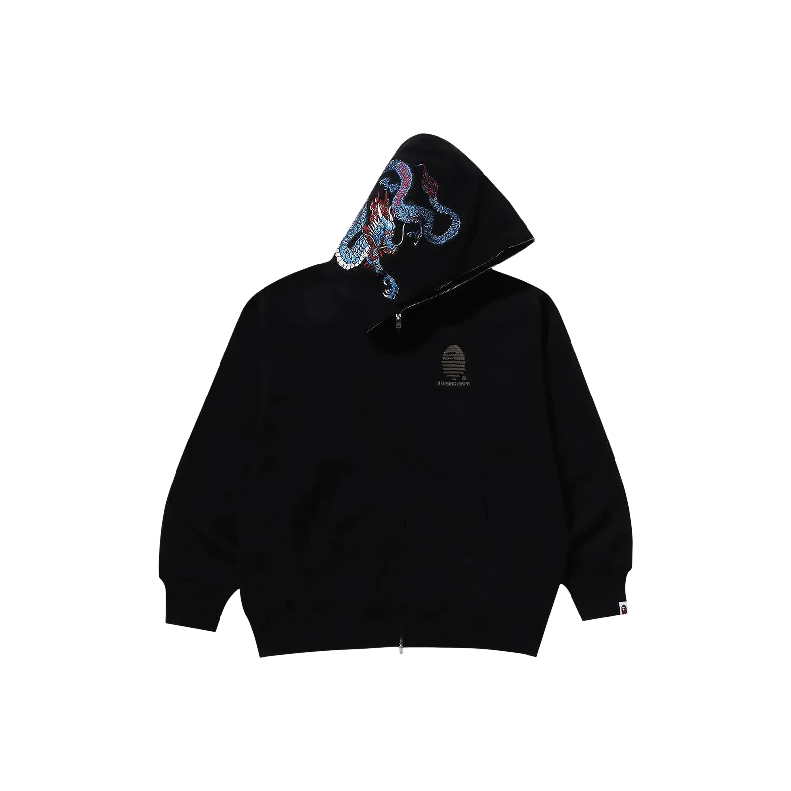 TIGER AND DRAGON RELAXED FIT FULL ZIP HOODIE « BLACK »