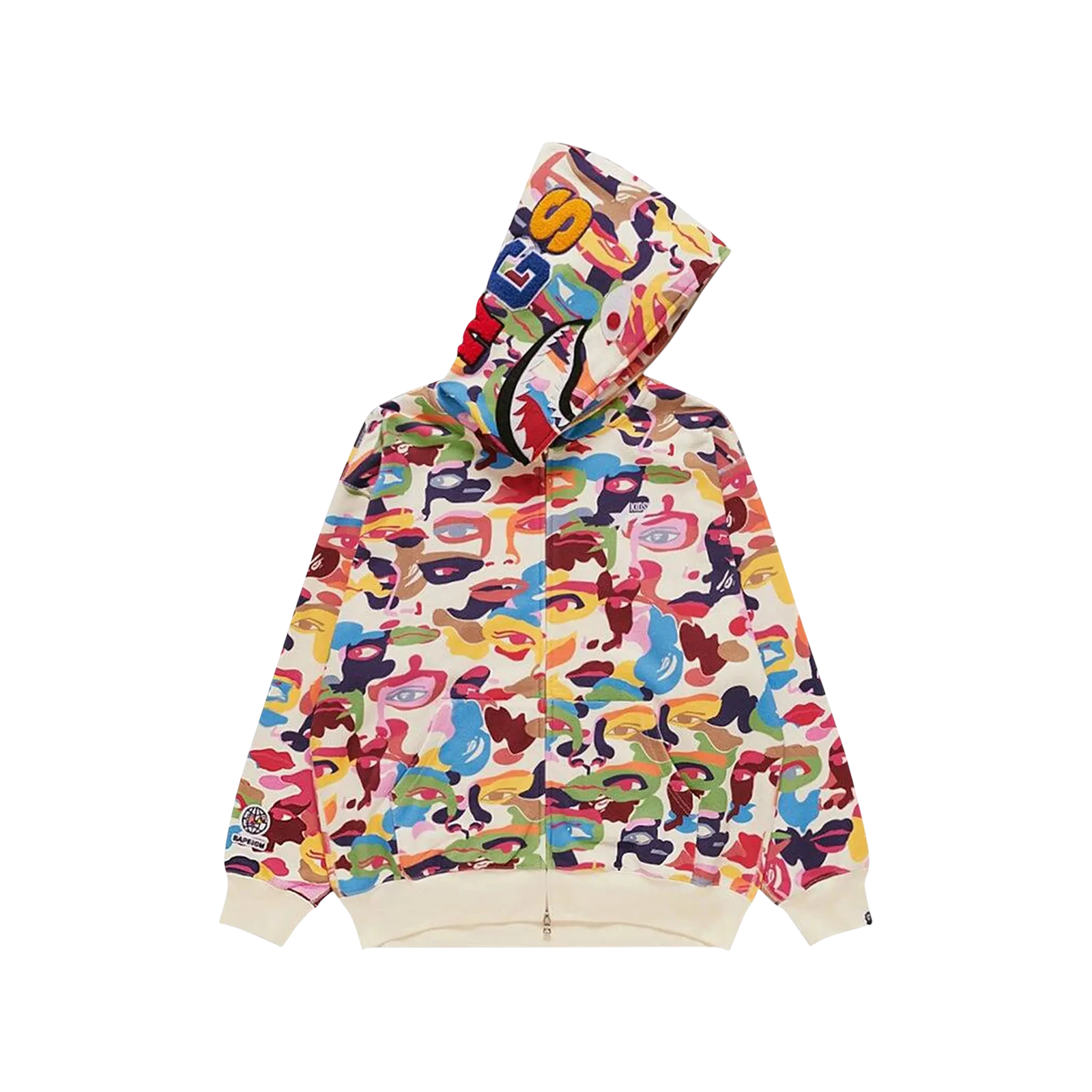 KIDSUPER CAMO SHARK FULL ZIP HOODIE « MULTICOLOR »