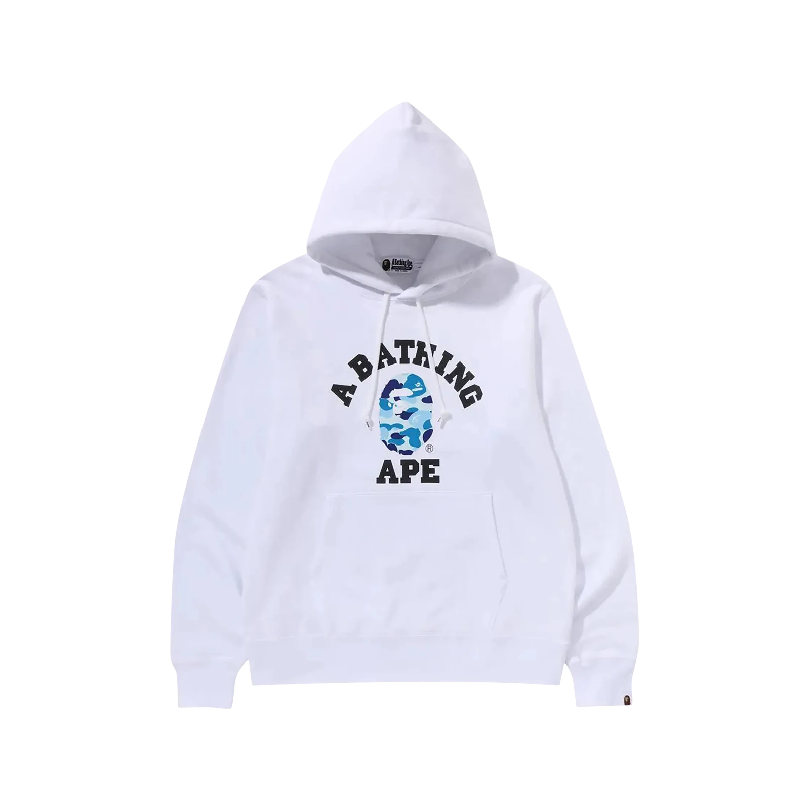 ABC CAMO COLLEGE ORGANIC PULLOVER HOODIE « WHITE/BLUE »