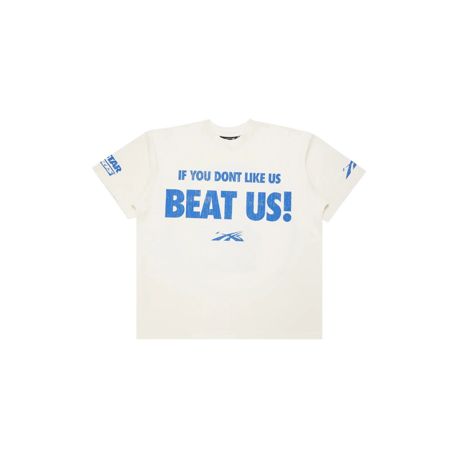 BEAT US! T-SHIRT « WHITE/BLUE »