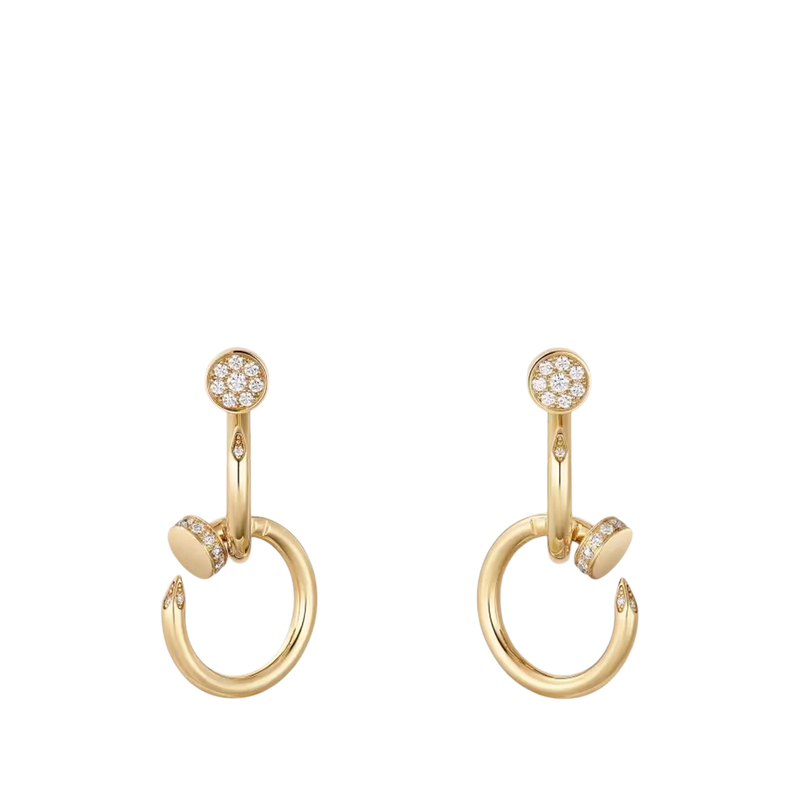 BOUCLES D’OREILLES JUSTE UN CLOU DOUBLE DIAMANTS