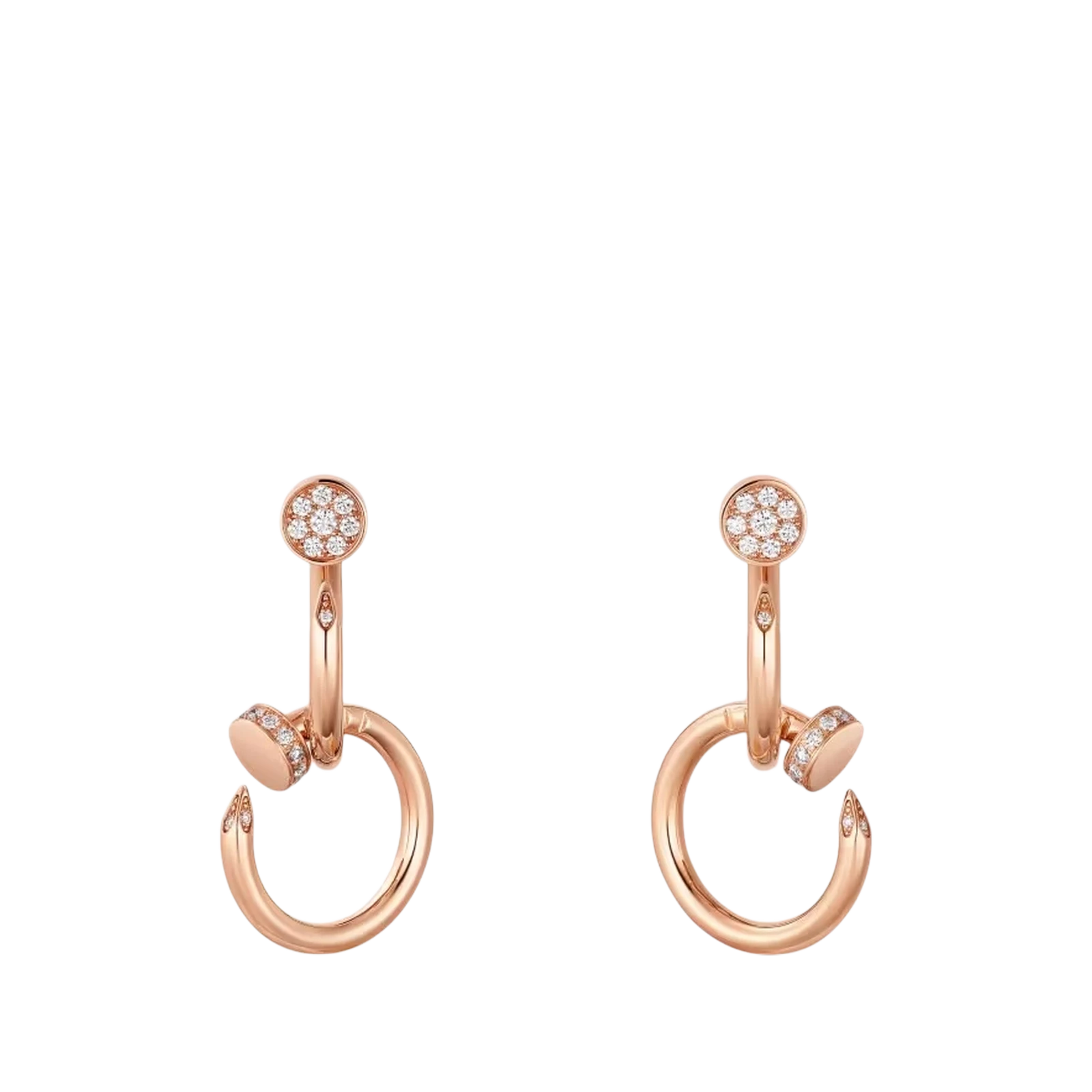 BOUCLES D’OREILLES JUSTE UN CLOU DOUBLE DIAMANTS