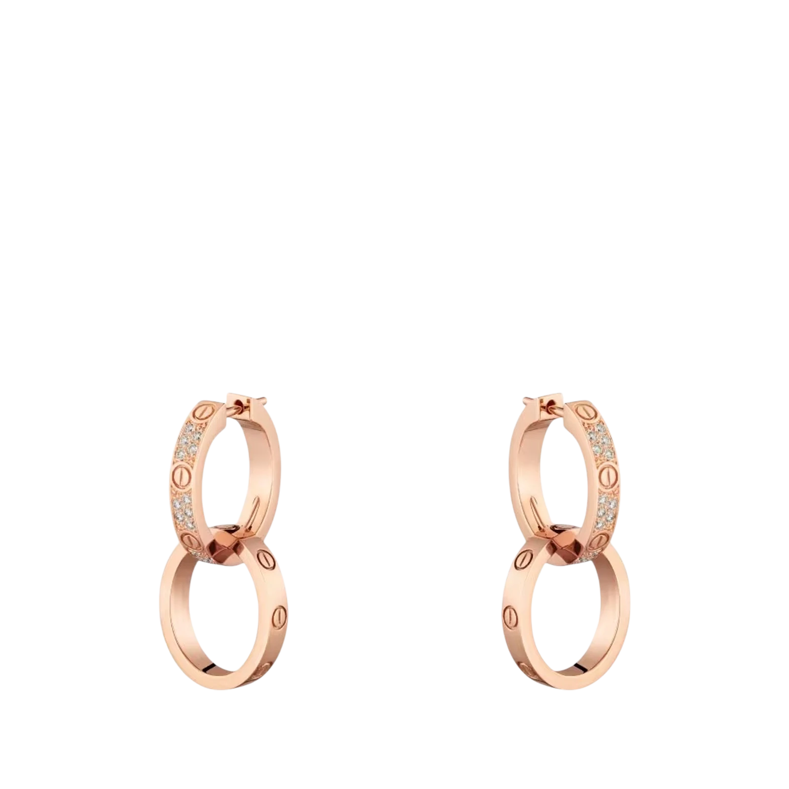 BOUCLES D’OREILLES LOVE MULTIPORTÉS SEMI-PAVÉES