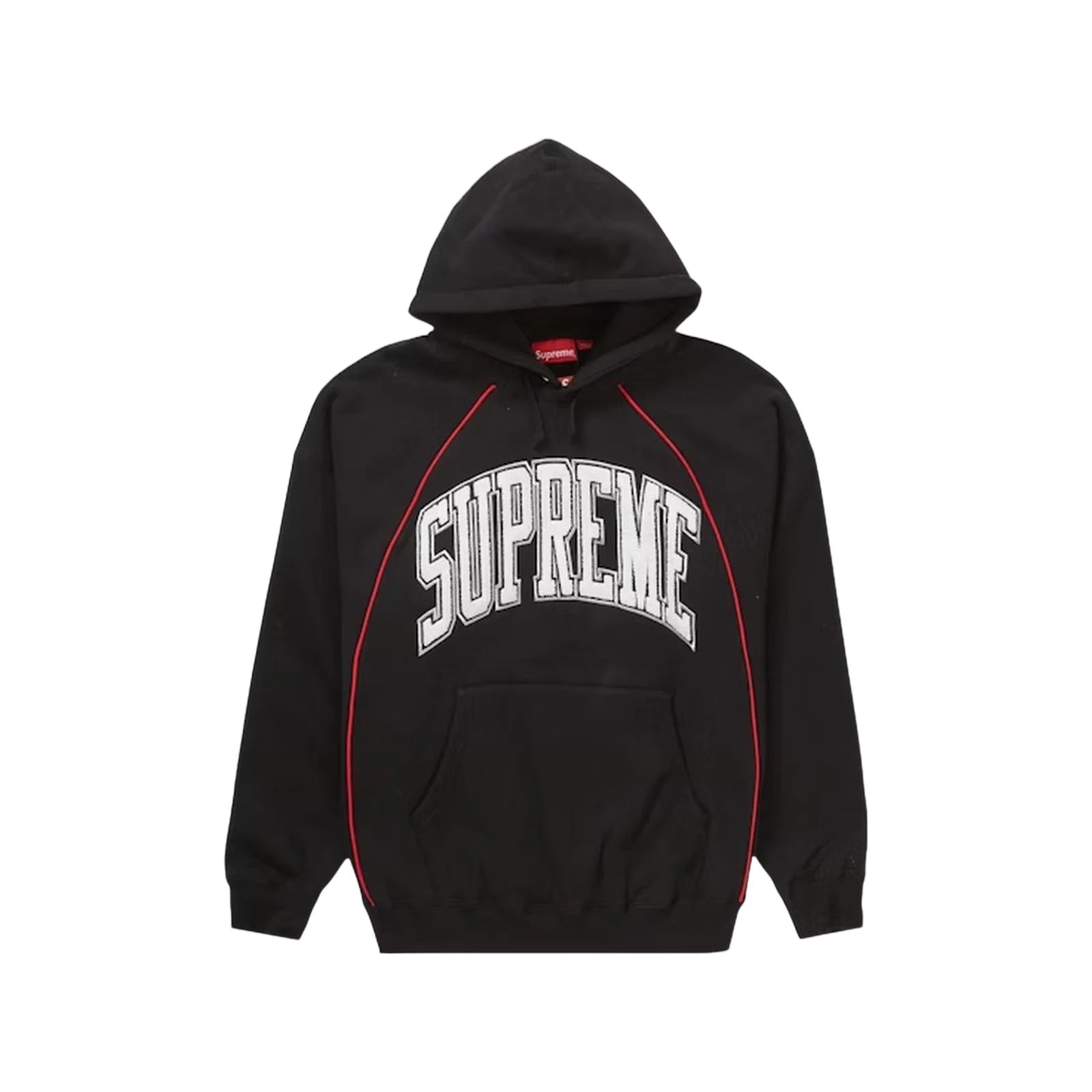 BOXY PIPING ARC HOODED « BLACK »