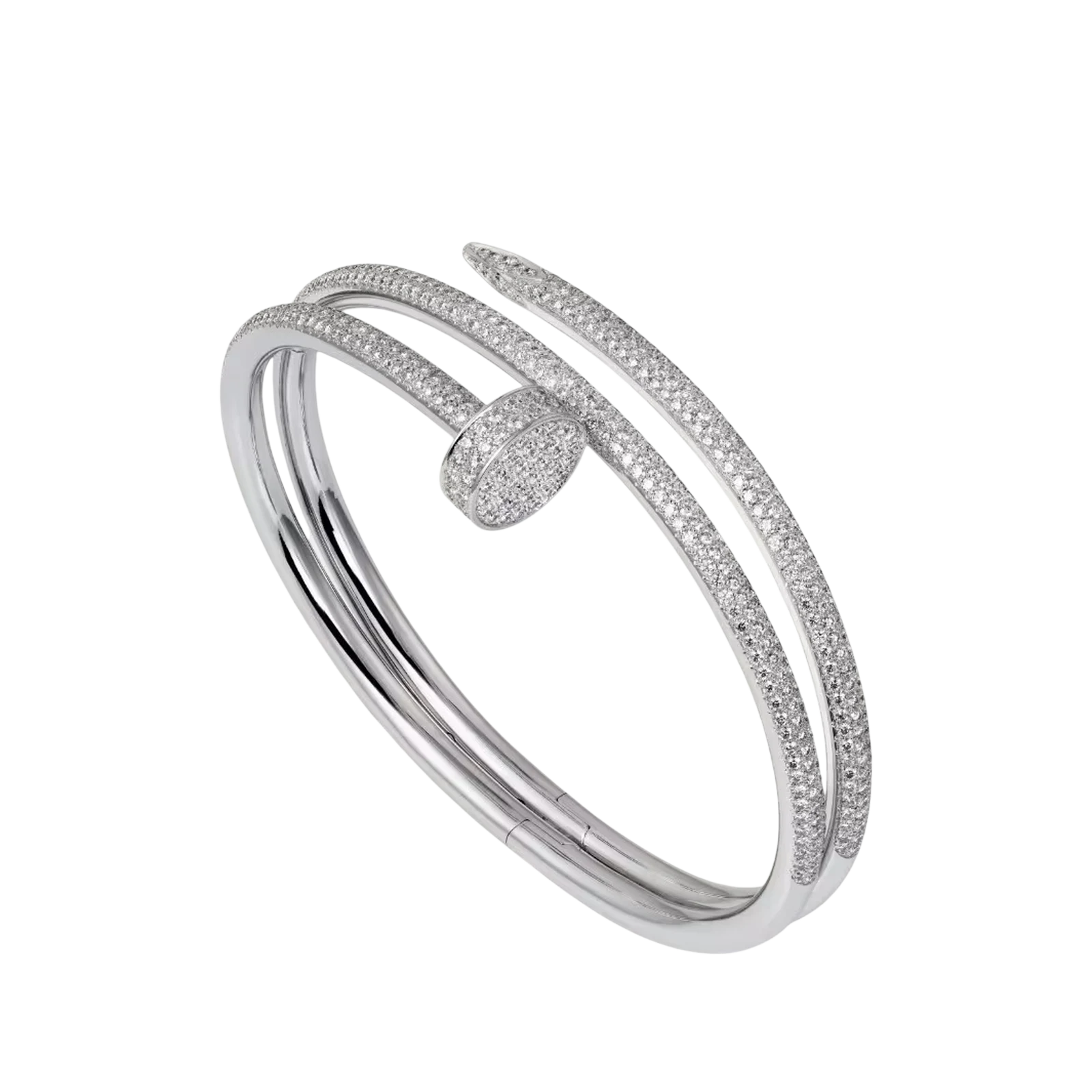 BRACELET JUSTE UN CLOU DOUBLE SEMI-PAVÉ