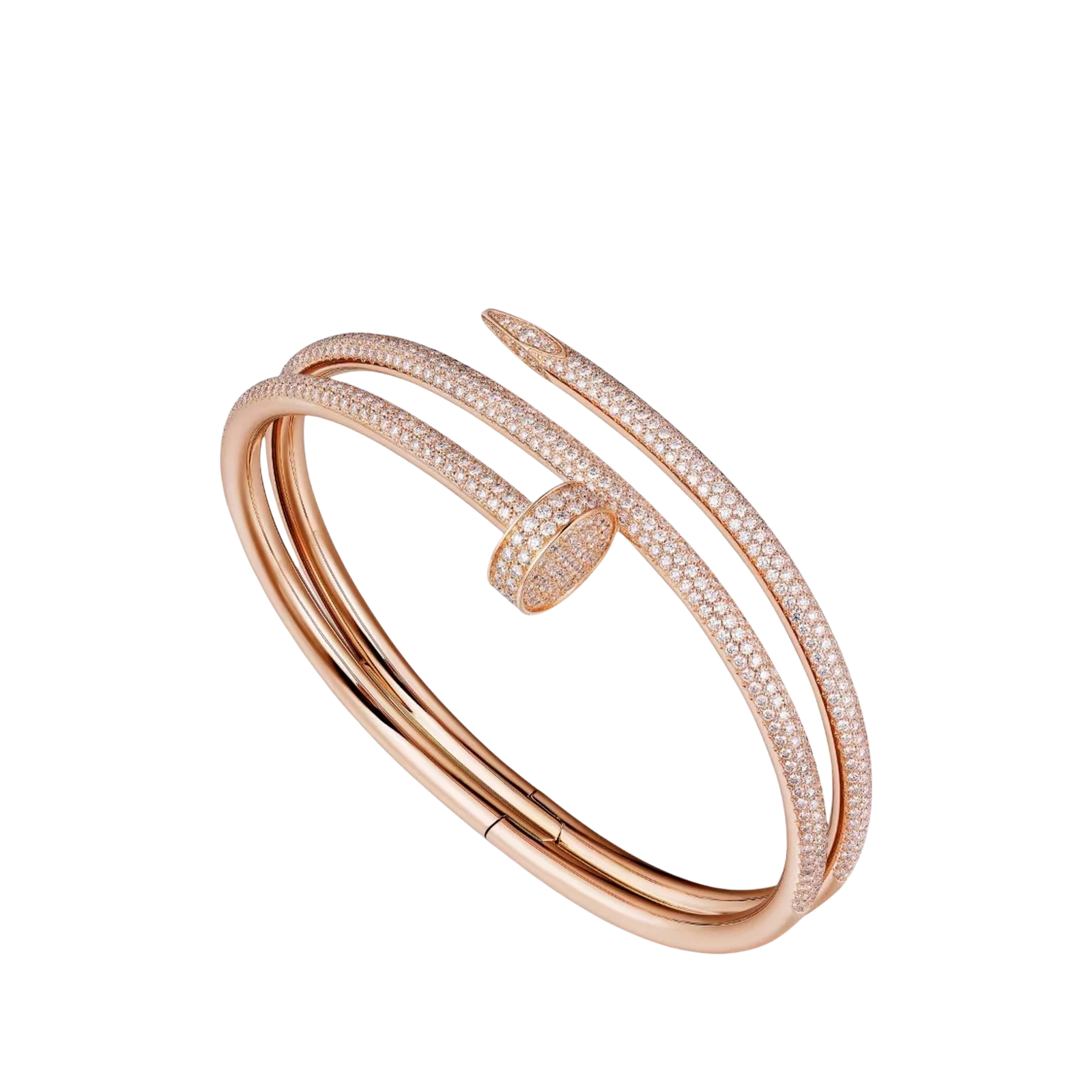 BRACELET JUSTE UN CLOU DOUBLE SEMI-PAVÉ