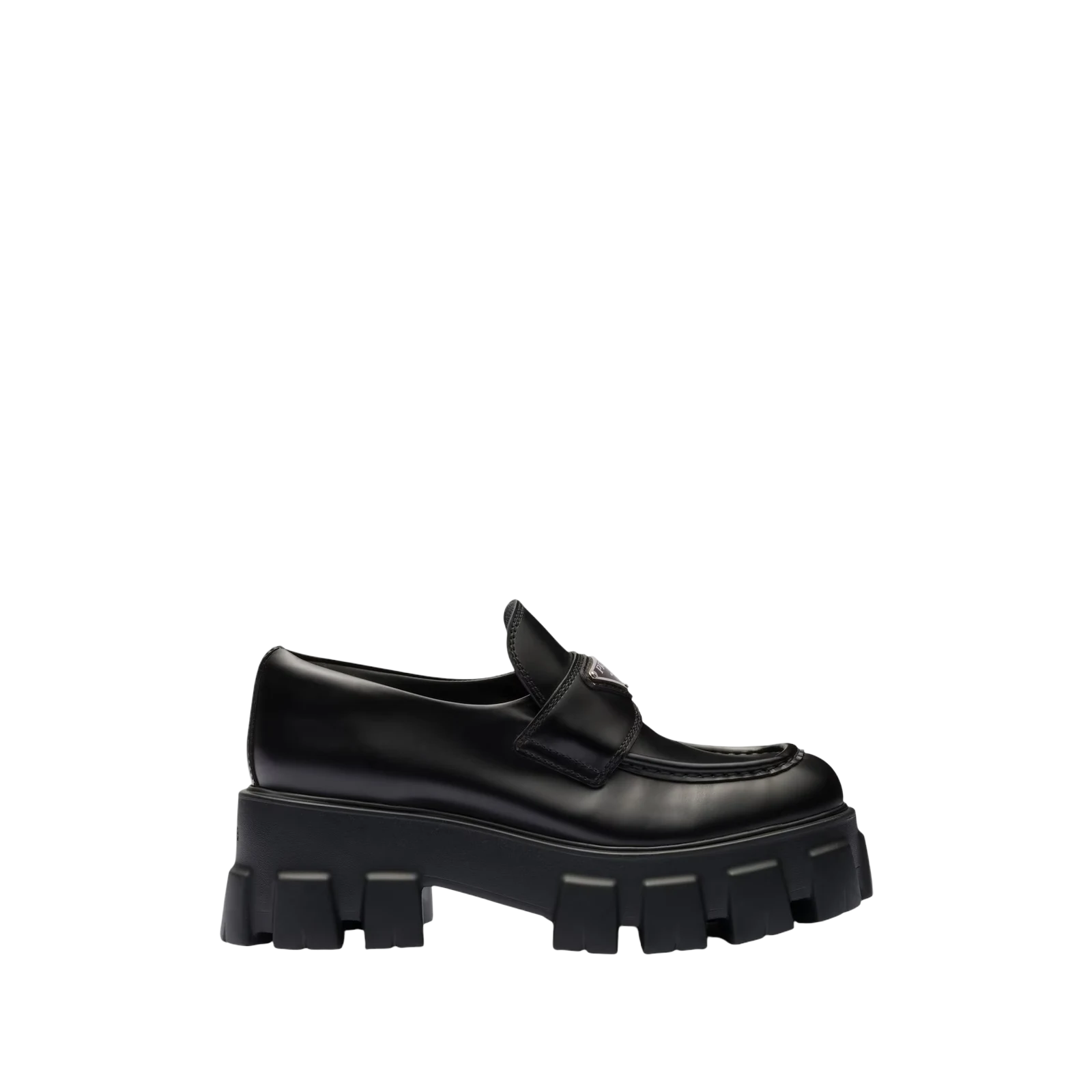 BRUSHED LEATHER MONOLITH LOAFERS