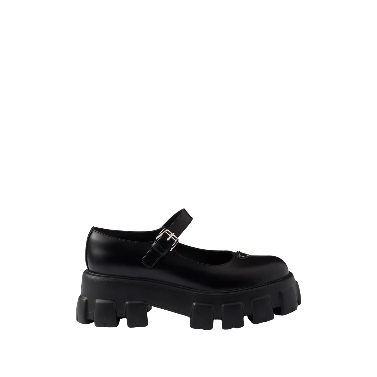 BRUSHED LEATHER MONOLITH MARY JANES