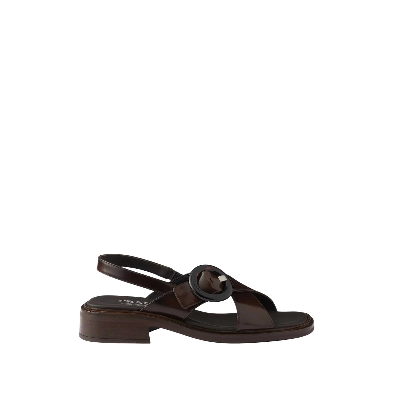 BRUSHED LEATHER SANDALS WITH BUCKLE