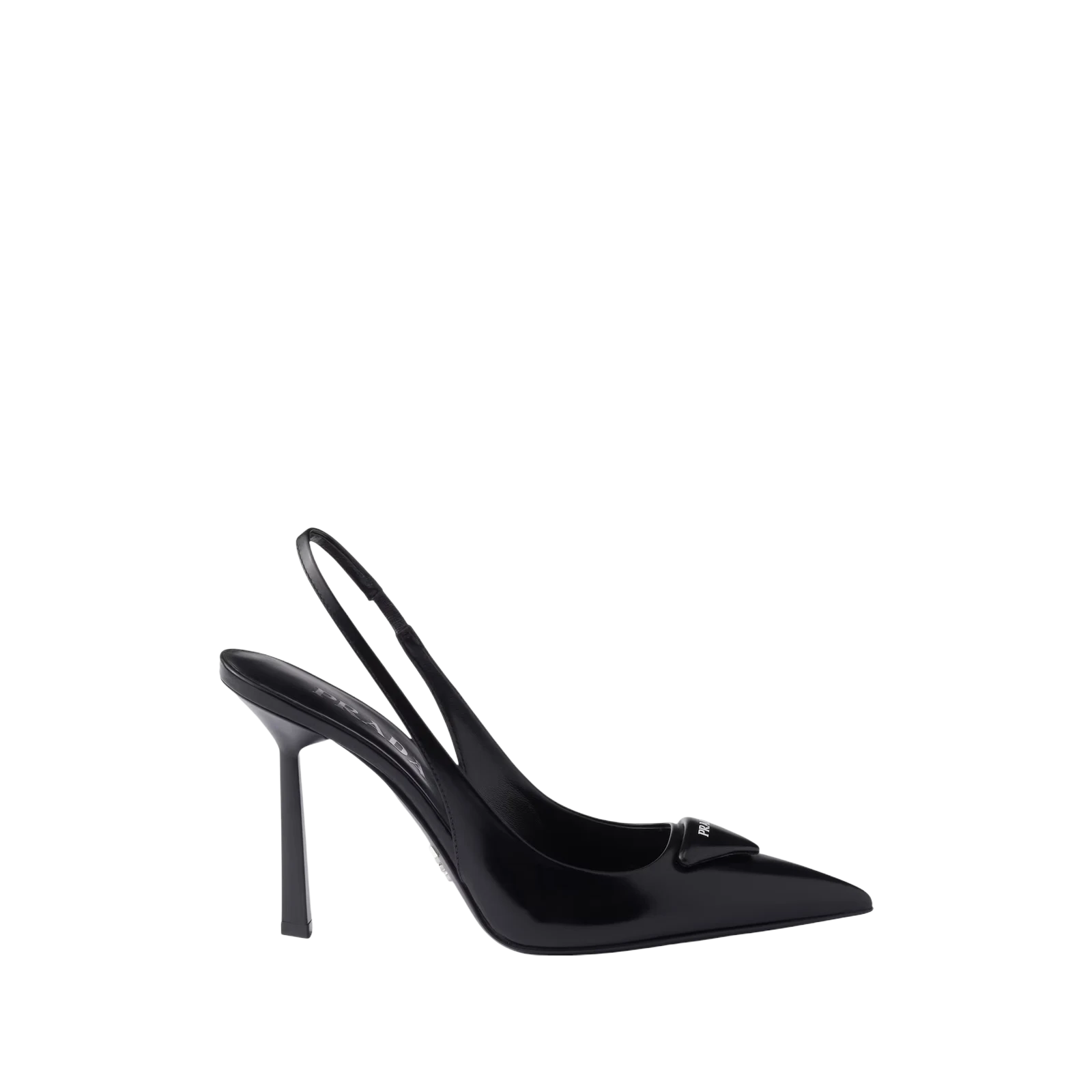 BRUSHED LEATHER SLINGBACK PUMPS 100MM