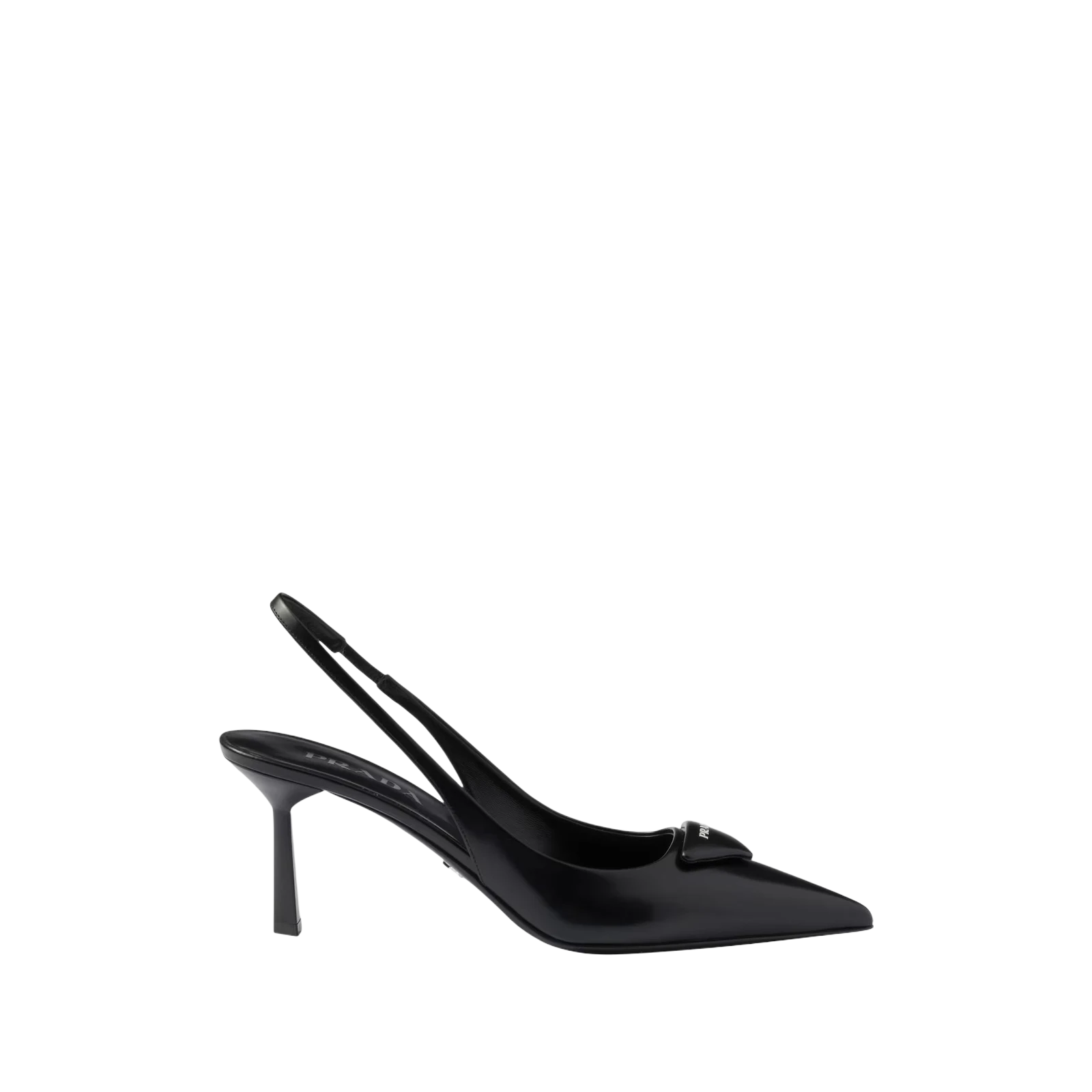 BRUSHED LEATHER SLINGBACK PUMPS 75MM