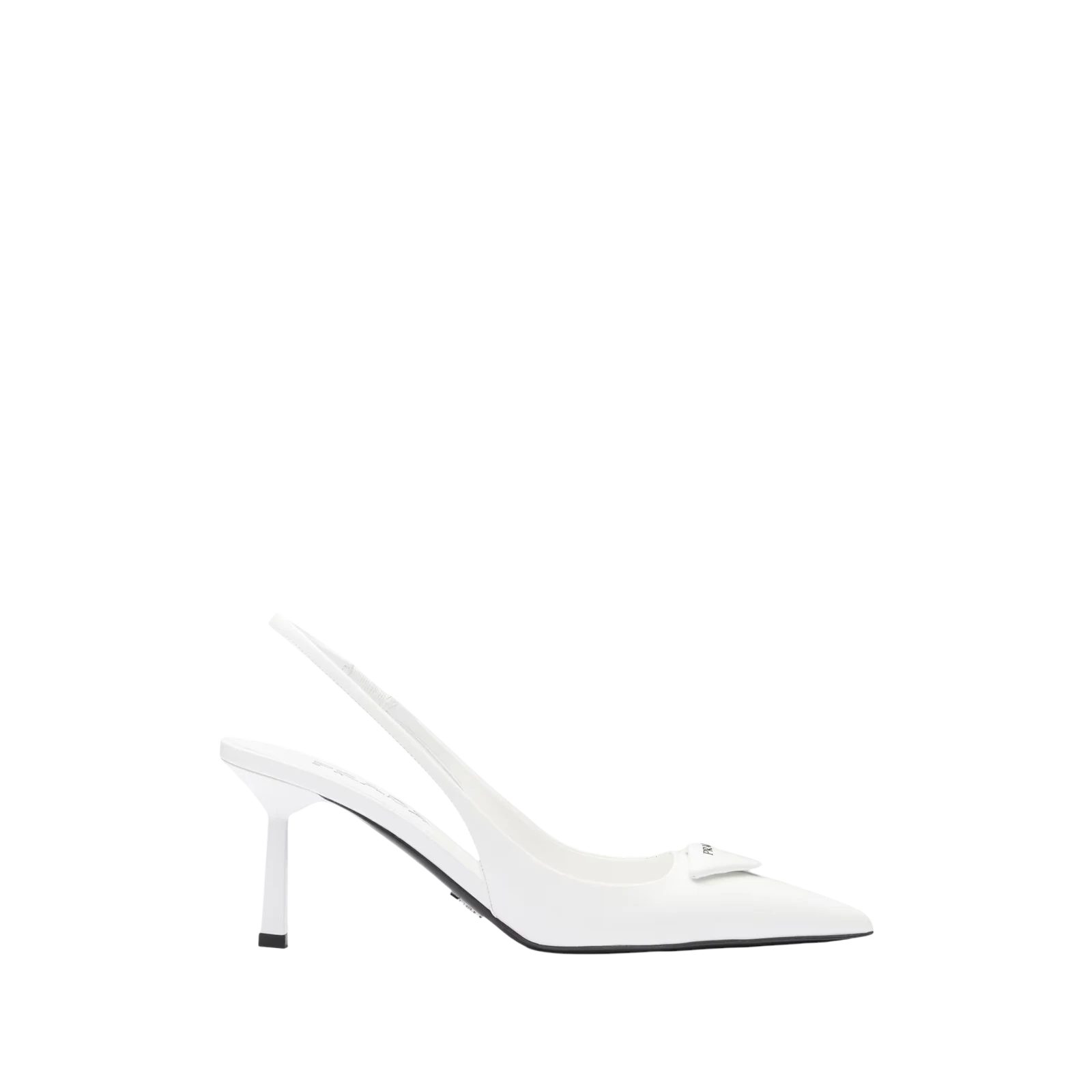 BRUSHED LEATHER SLINGBACK PUMPS 75MM