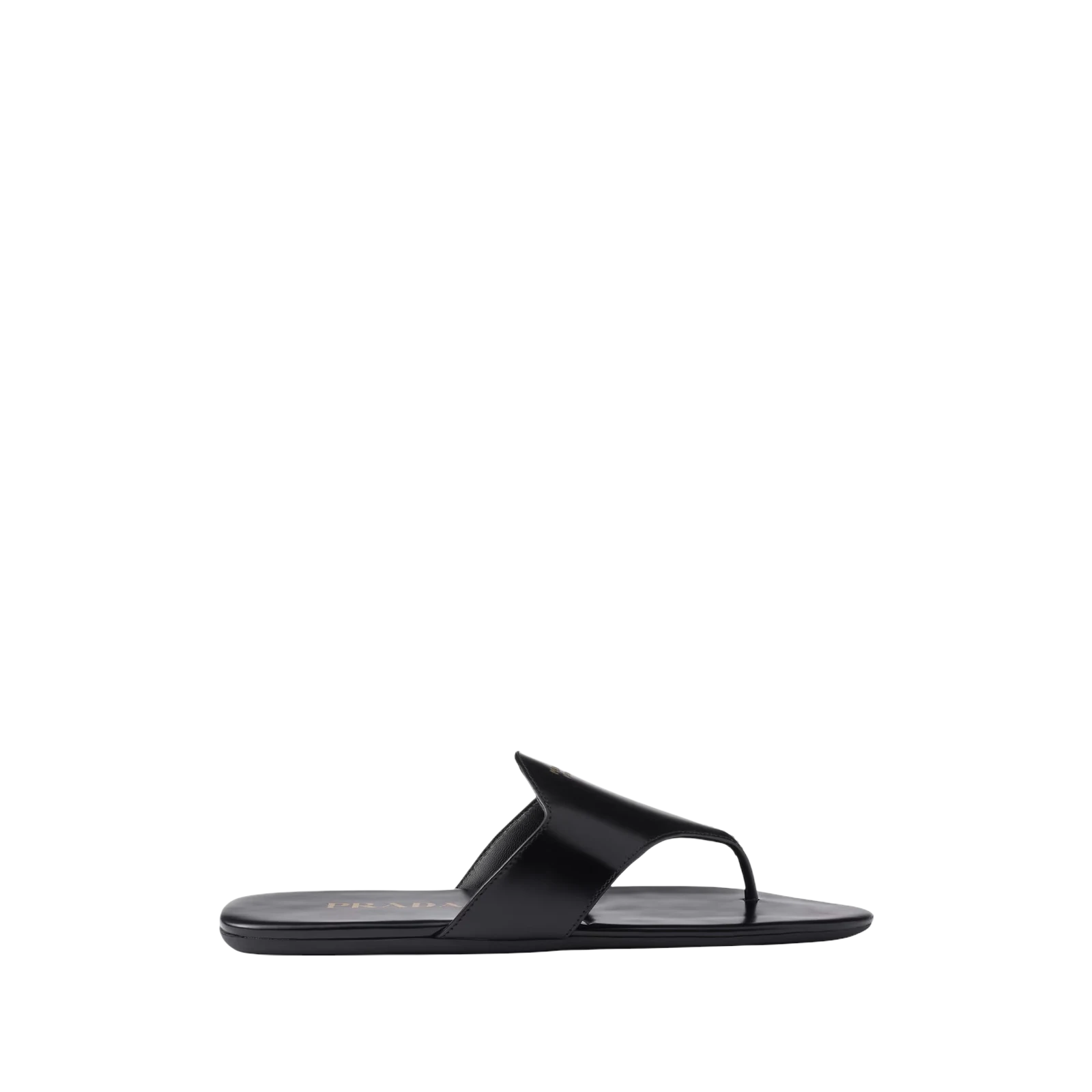 BRUSHED LEATHER THONG SANDALS