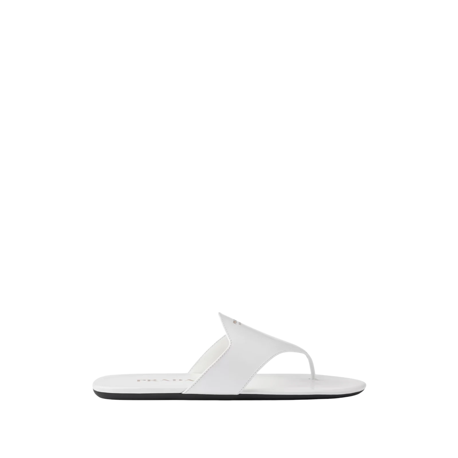 BRUSHED LEATHER THONG SANDALS