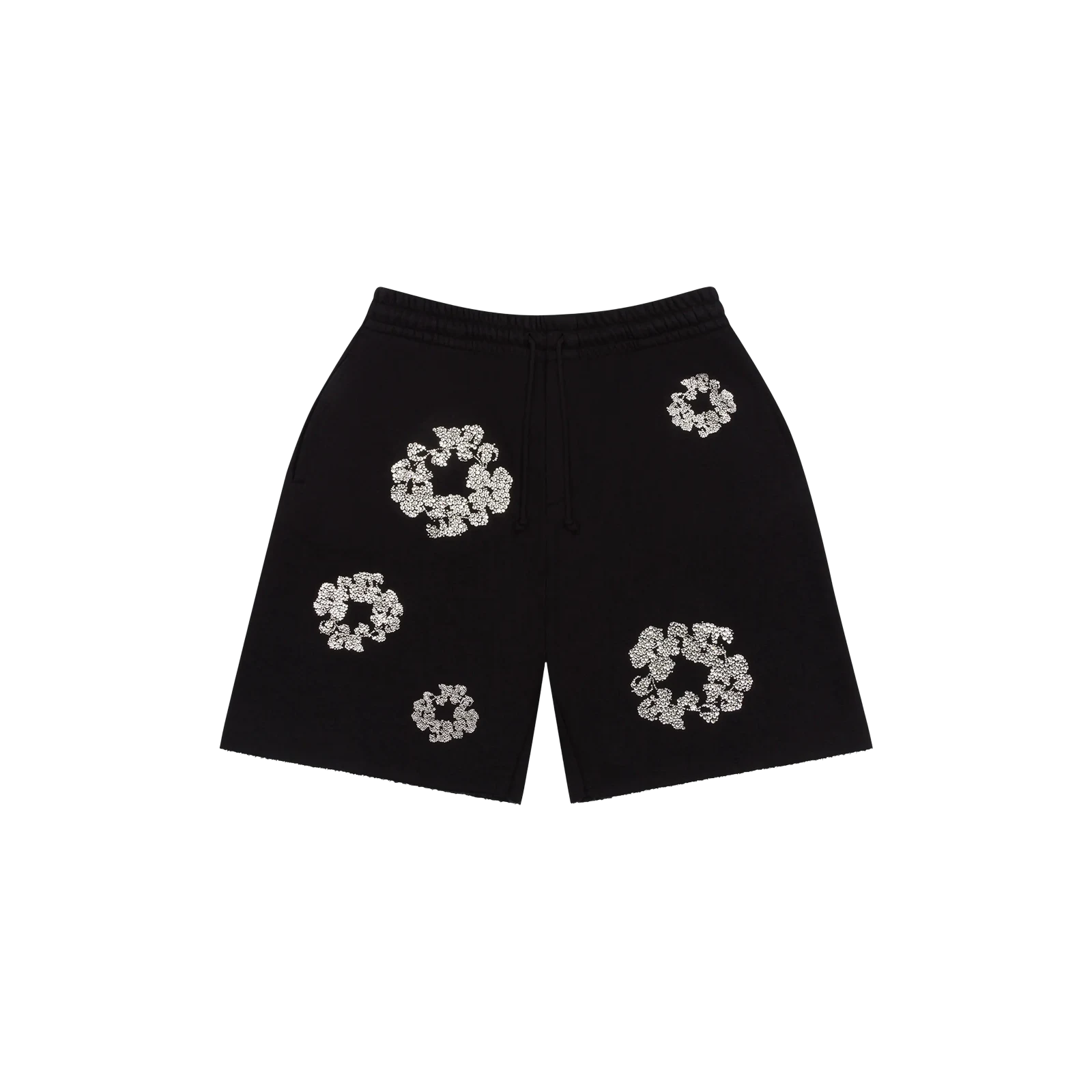 CASHMERE SWAROVSKI COTTON WREATH SHORTS « BLACK »