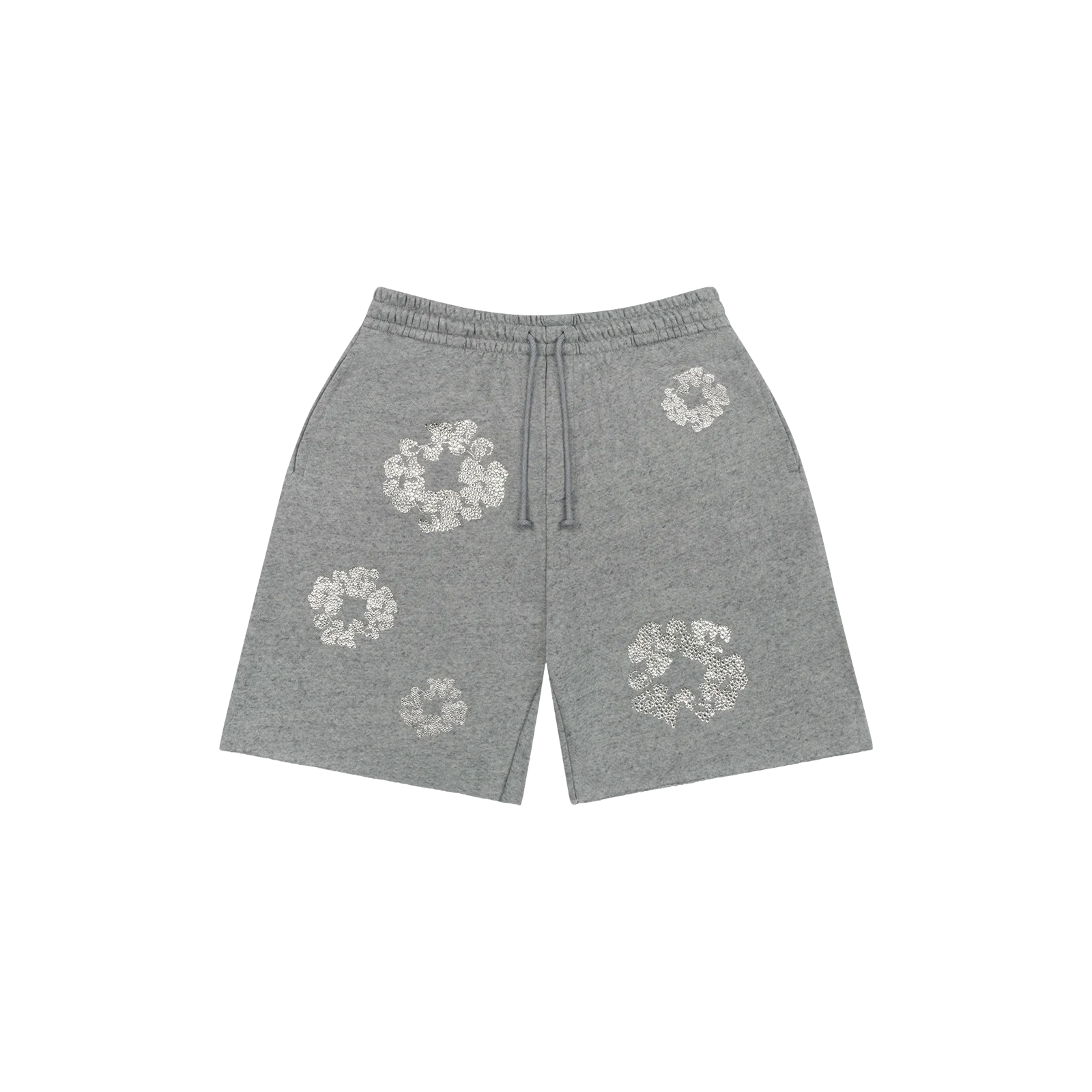 CASHMERE SWAROVSKI COTTON WREATH SHORTS « GREY »
