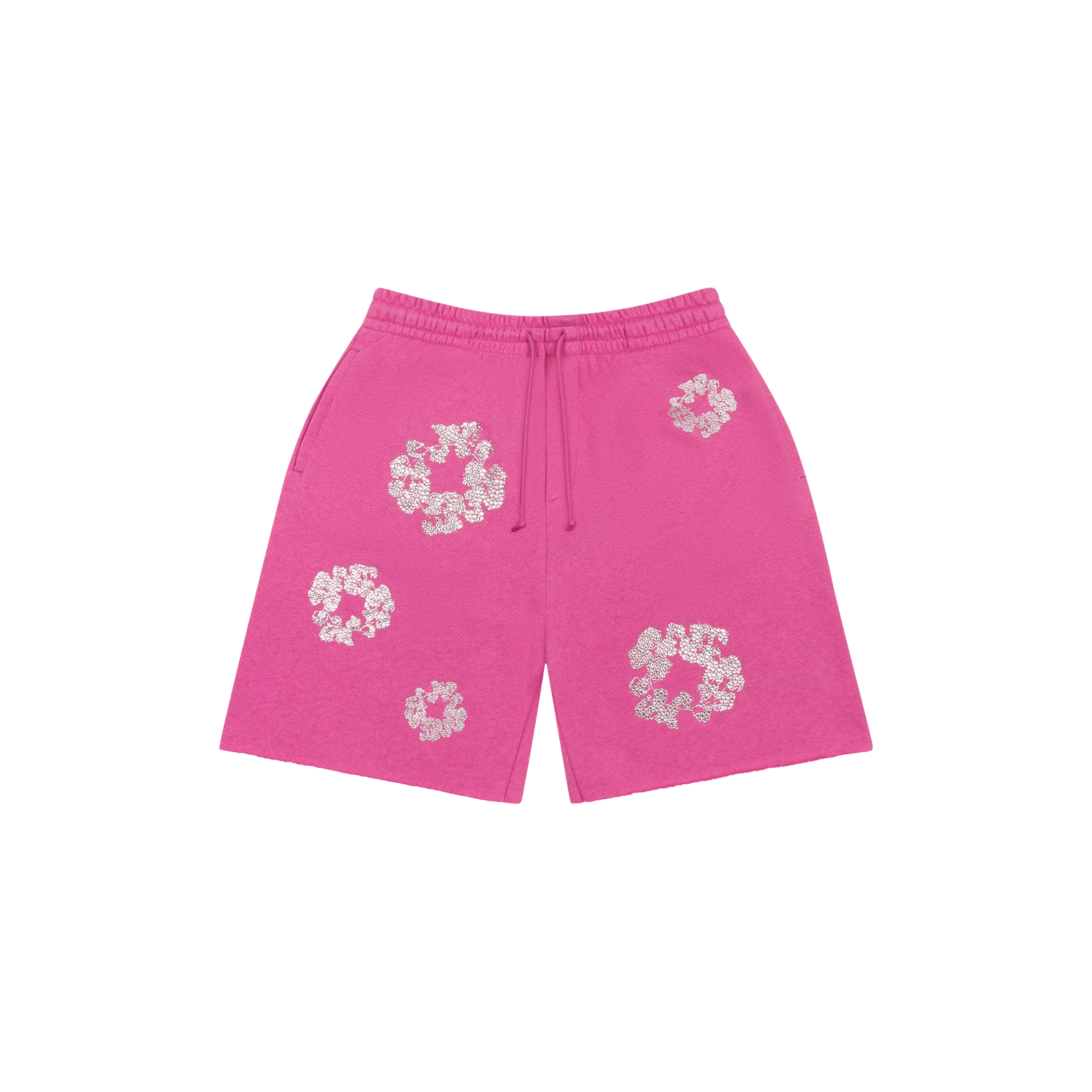 CASHMERE SWAROVSKI COTTON WREATH SHORTS « PINK »