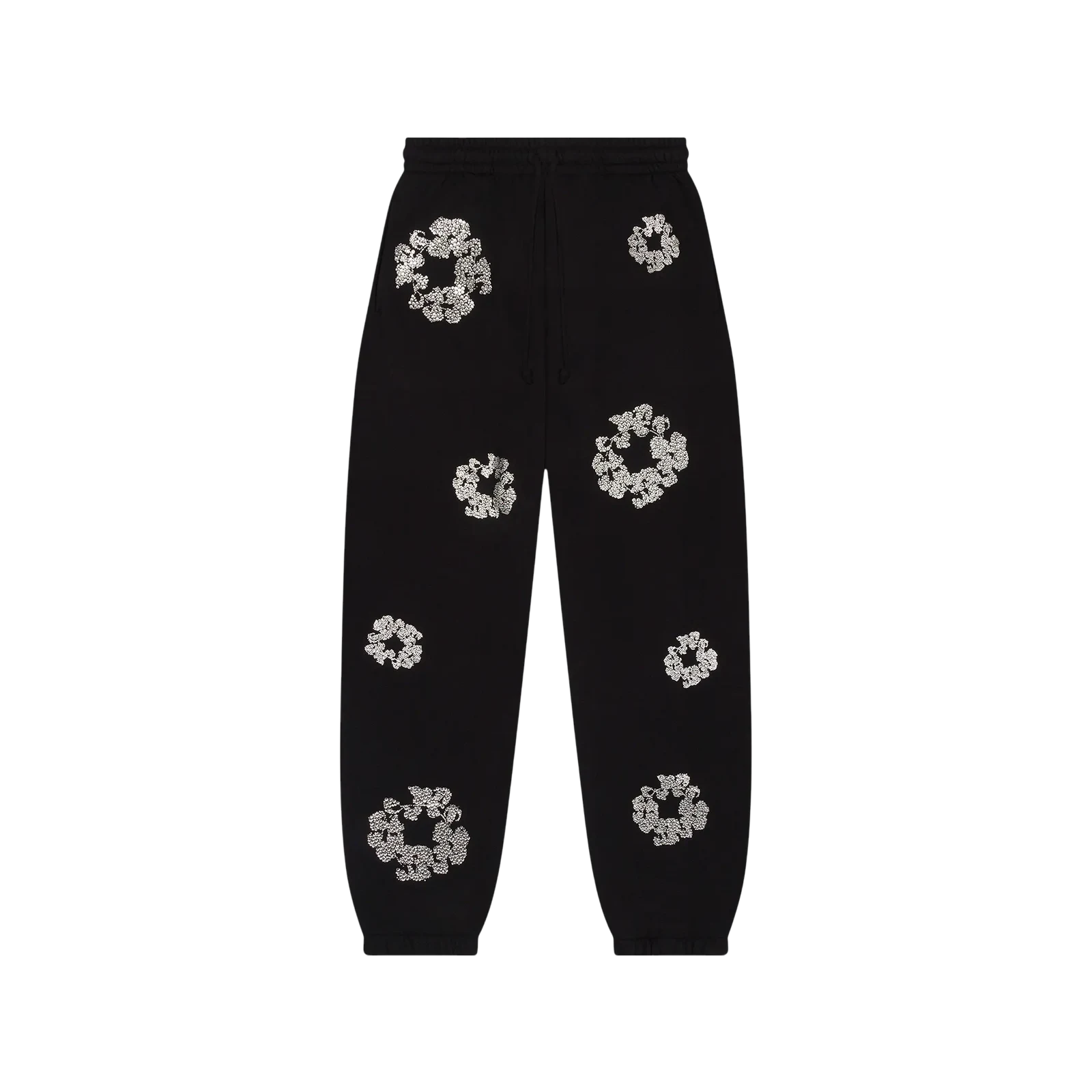CASHMERE SWAROVSKI COTTON WREATH SWEATPANTS « BLACK »
