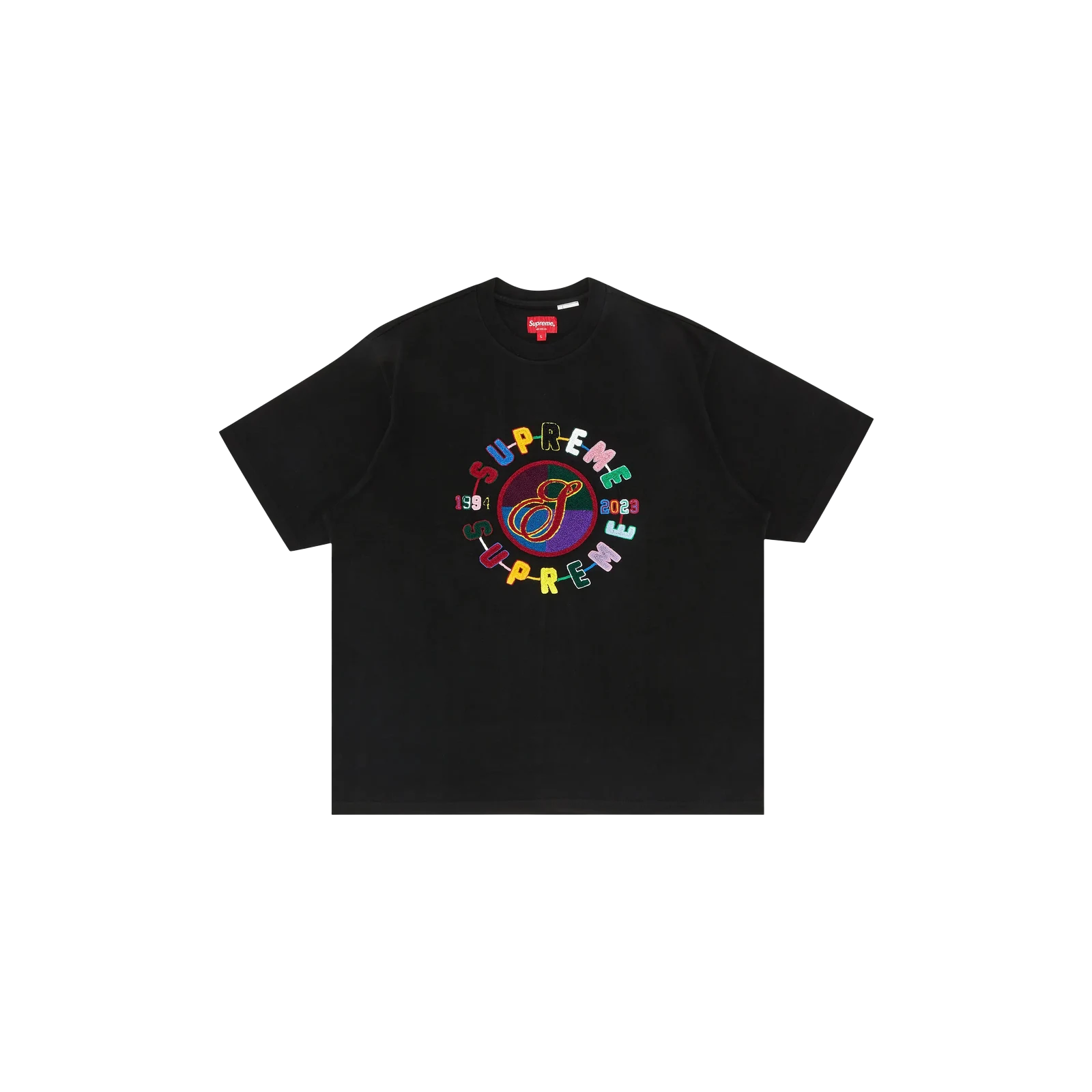 CHENILLE CREST SHORT-SLEEVE TOP « BLACK »