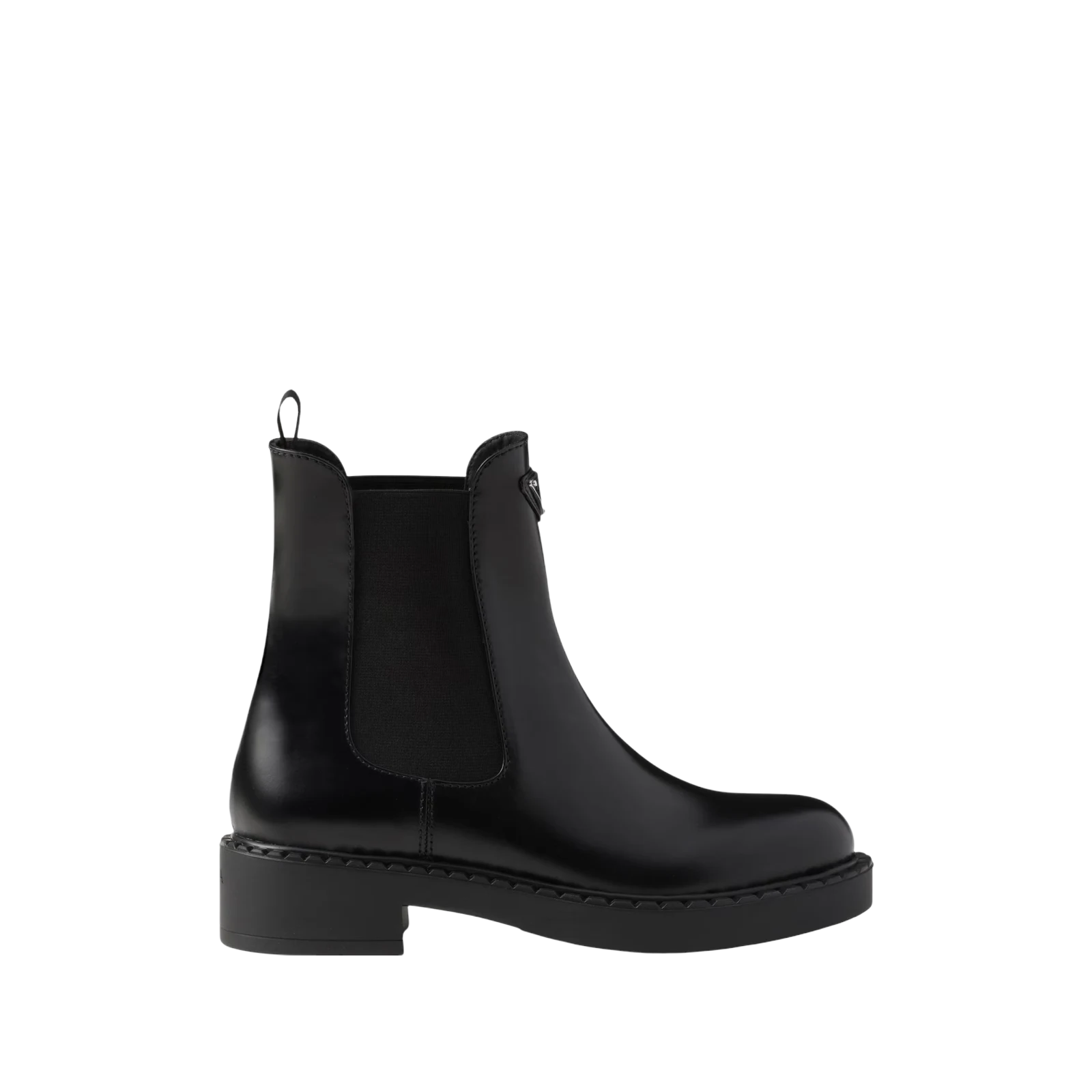 CHOCOLATE BRUSHED LEATHER CHELSEA BOOTIES