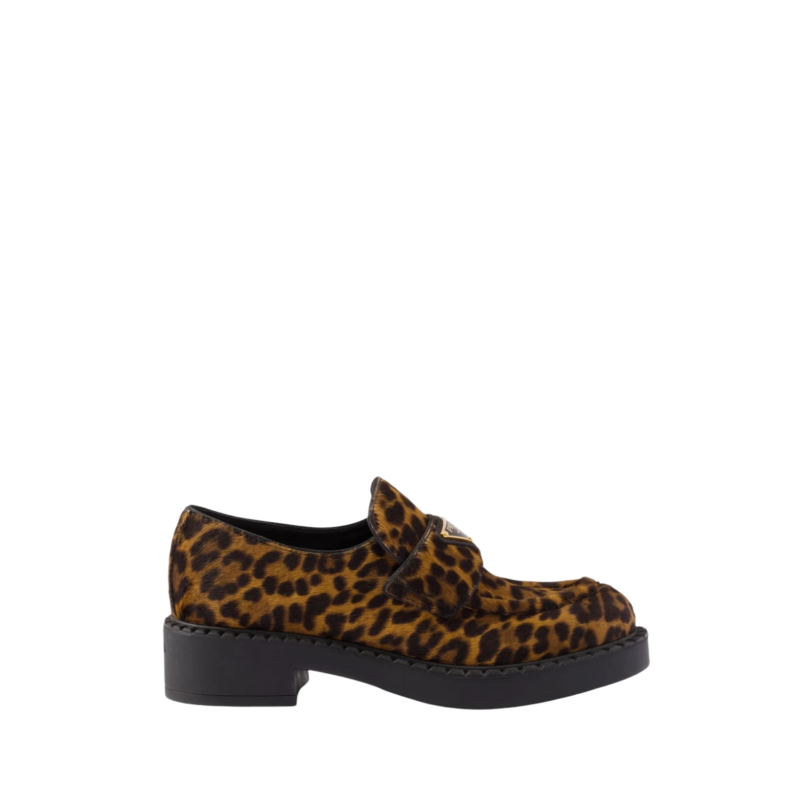 CHOCOLATE PRINTED LEATHER LOAFERS