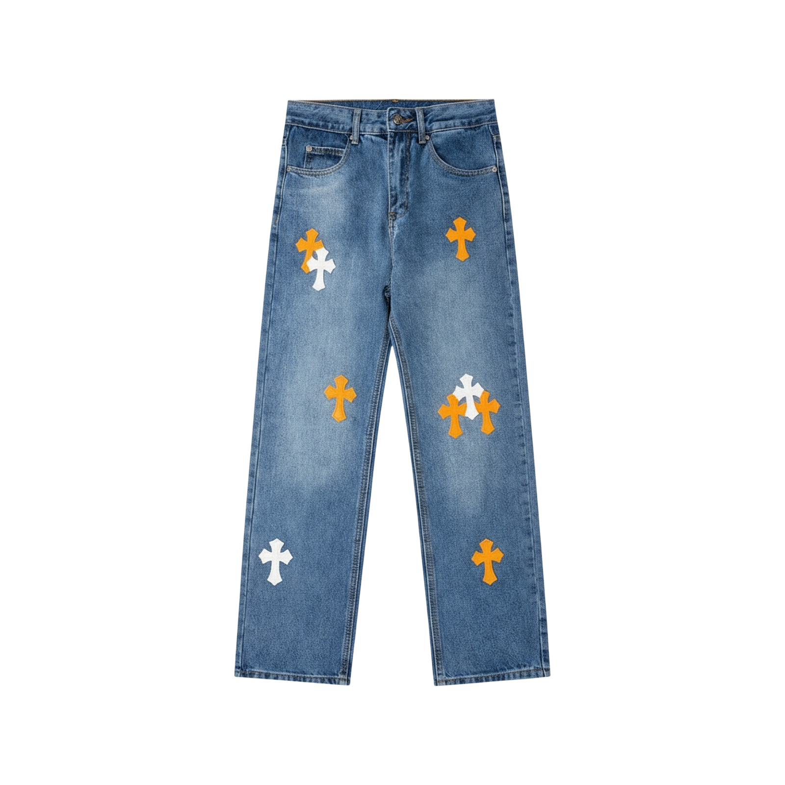 CROSS PATCH CHENGDU JEANS « ORANGE WHITE »