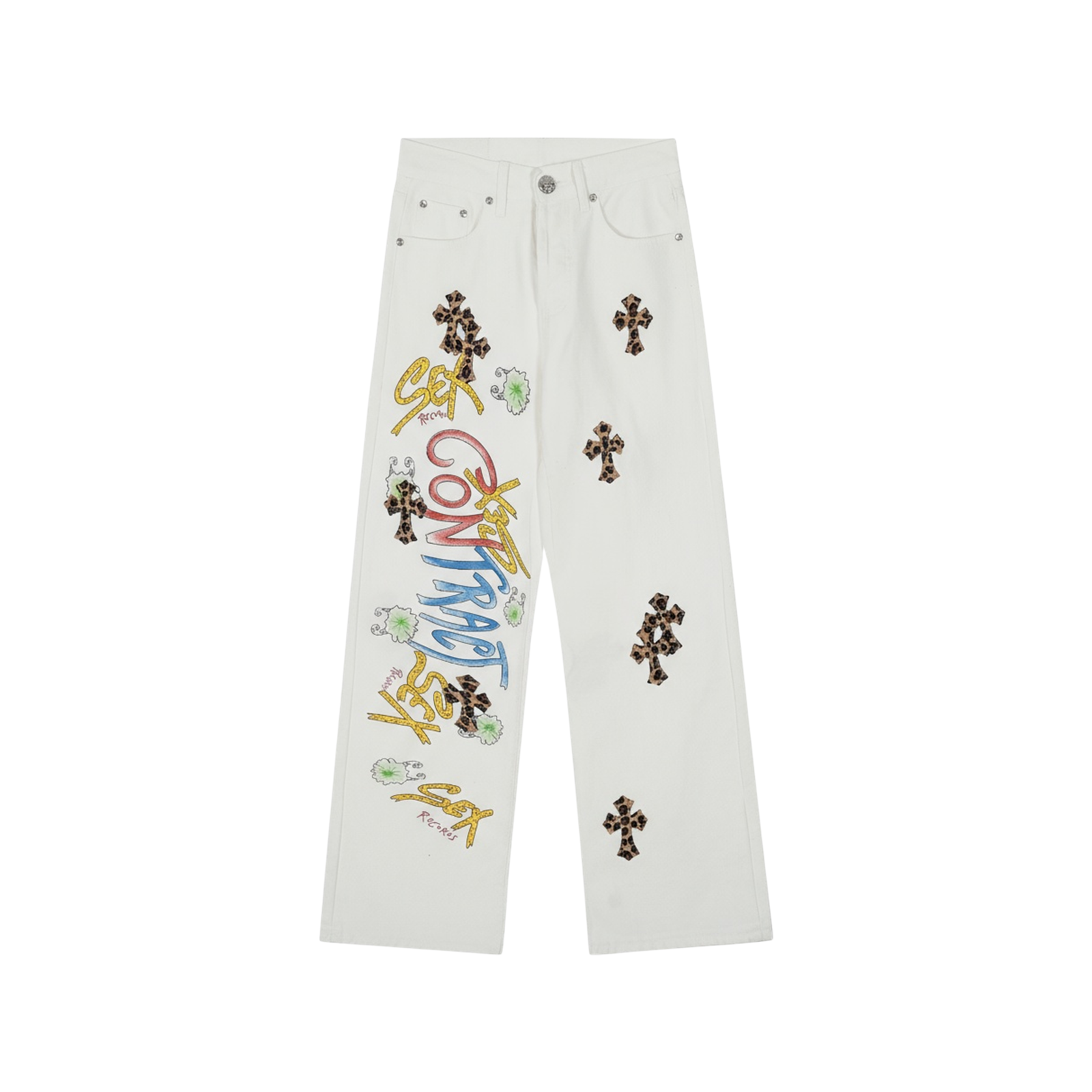 CROSS PATCH JEANS « LEOPARD »