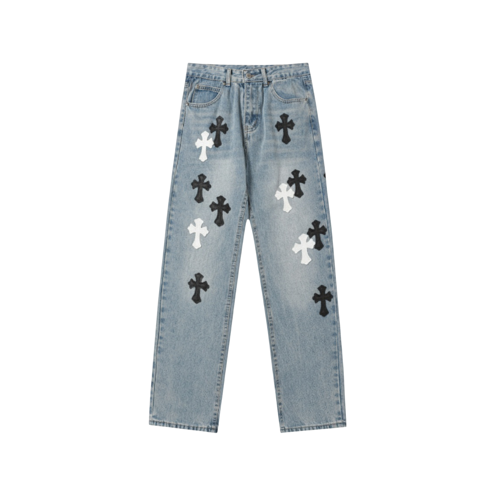 CROSS PATCH JEANS « BLACK WHITE »