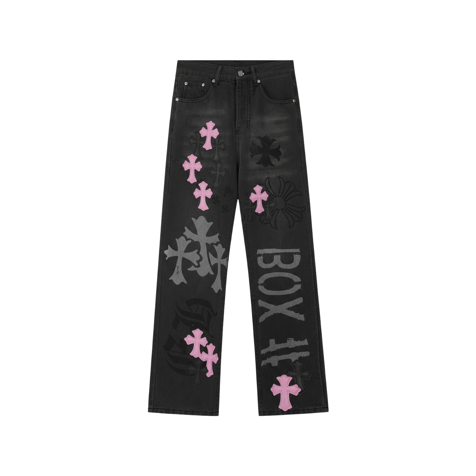 CROSS PATCH JEANS « GREY PINK »
