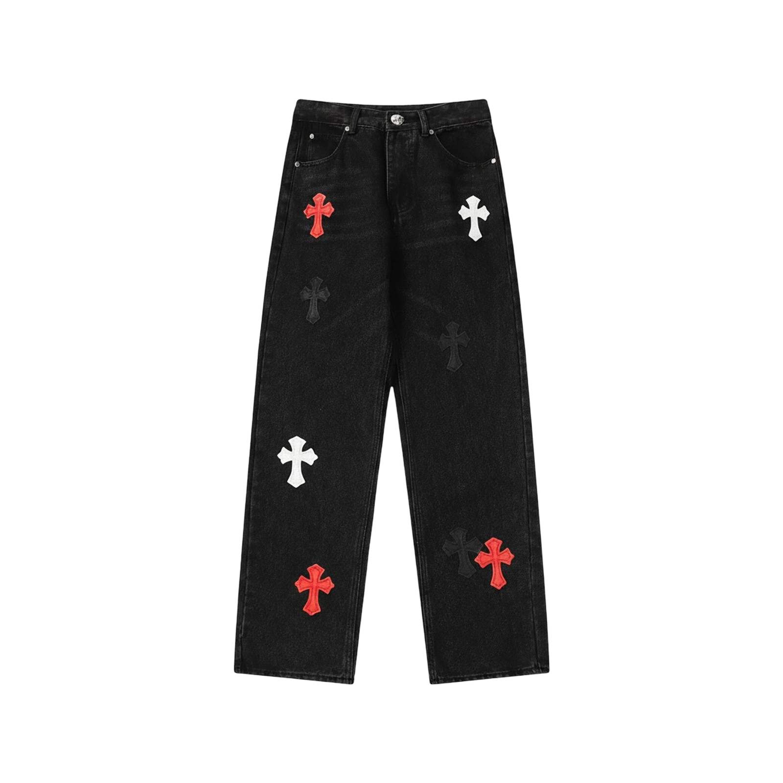 CROSS PATCH JEANS « BLACK RED »