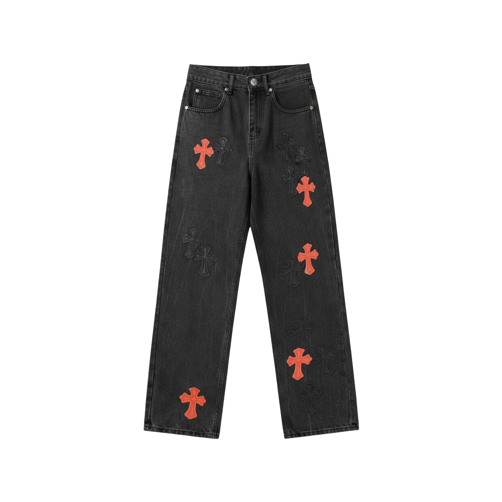 CROSS PATCH JEANS « BLACK RED »