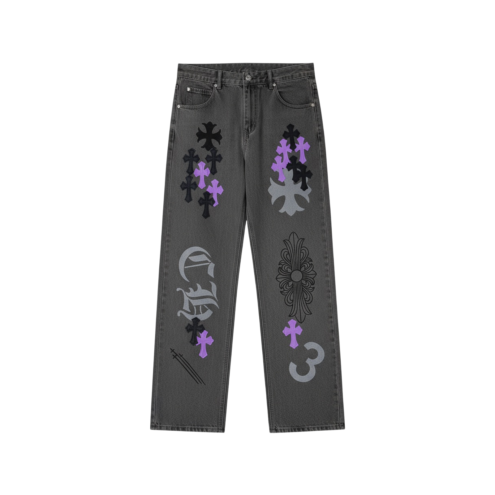 CROSS PATCH JEANS « PURPLE BLACK »