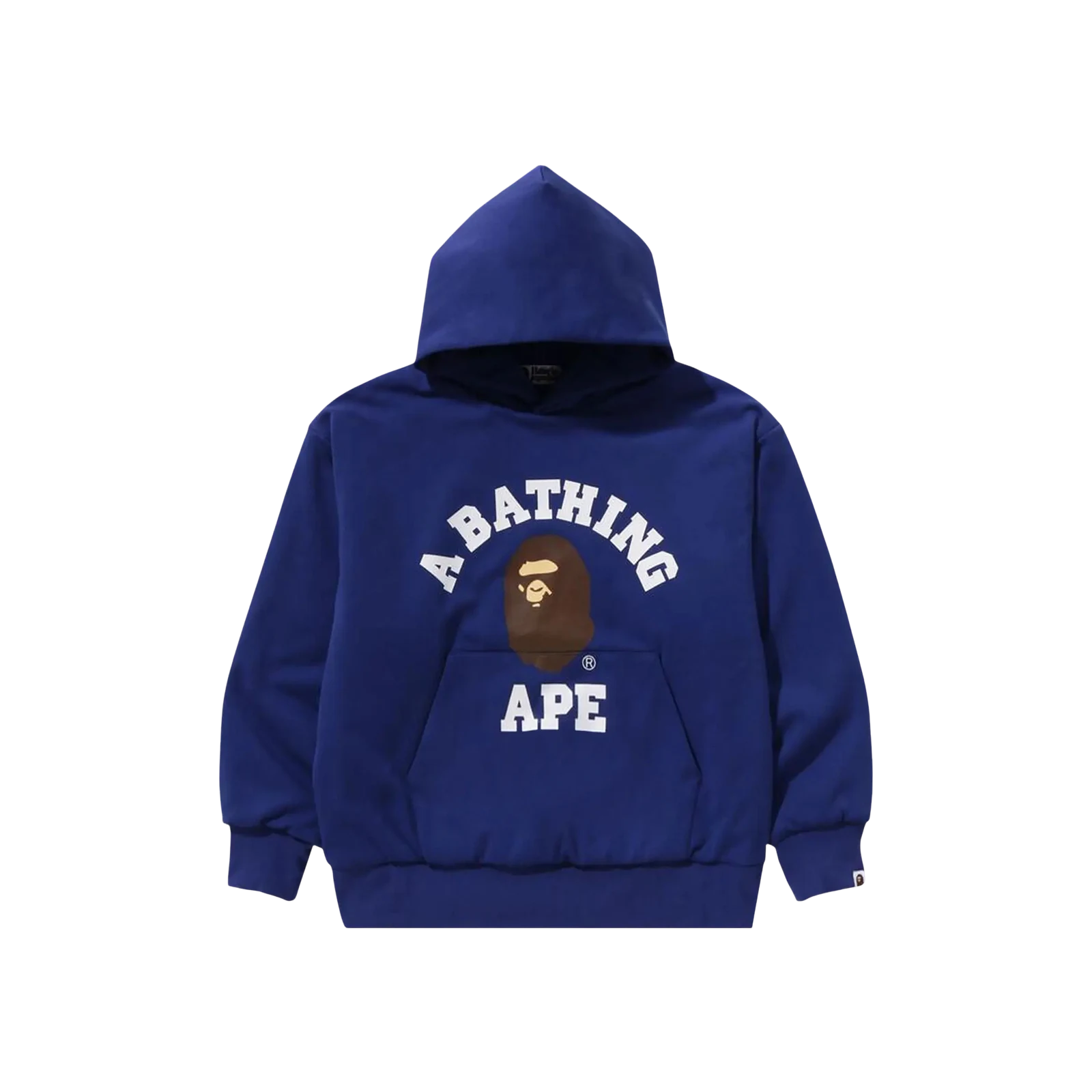 COLLEGE PUFFY RELAXED FIT PULLOVER HOODIE « BLUE »