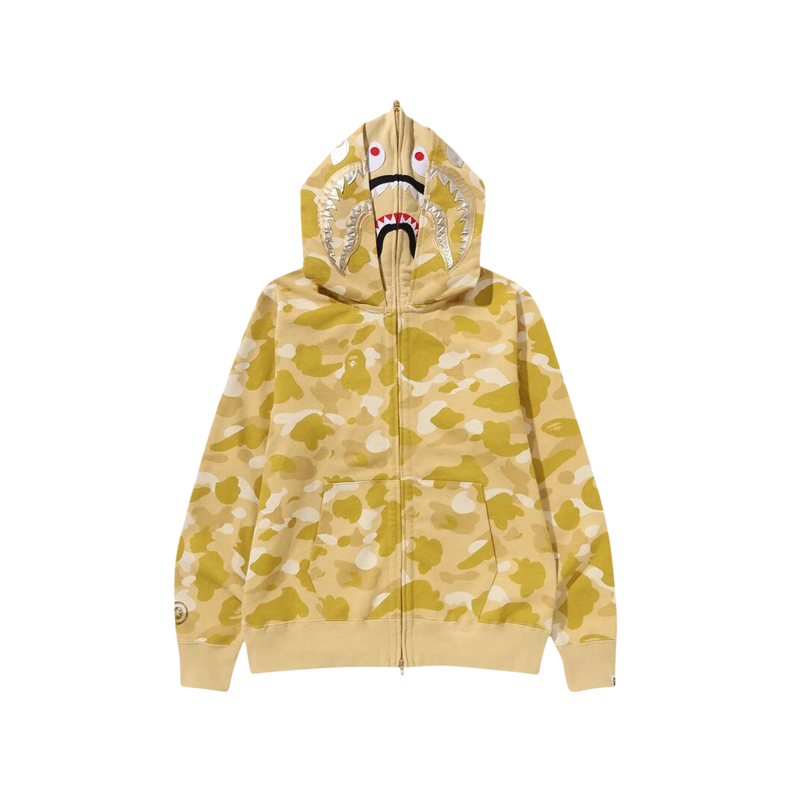 COLOR CAMO DOUBLE SHARK FULL ZIP HOODIE « YELLOW »