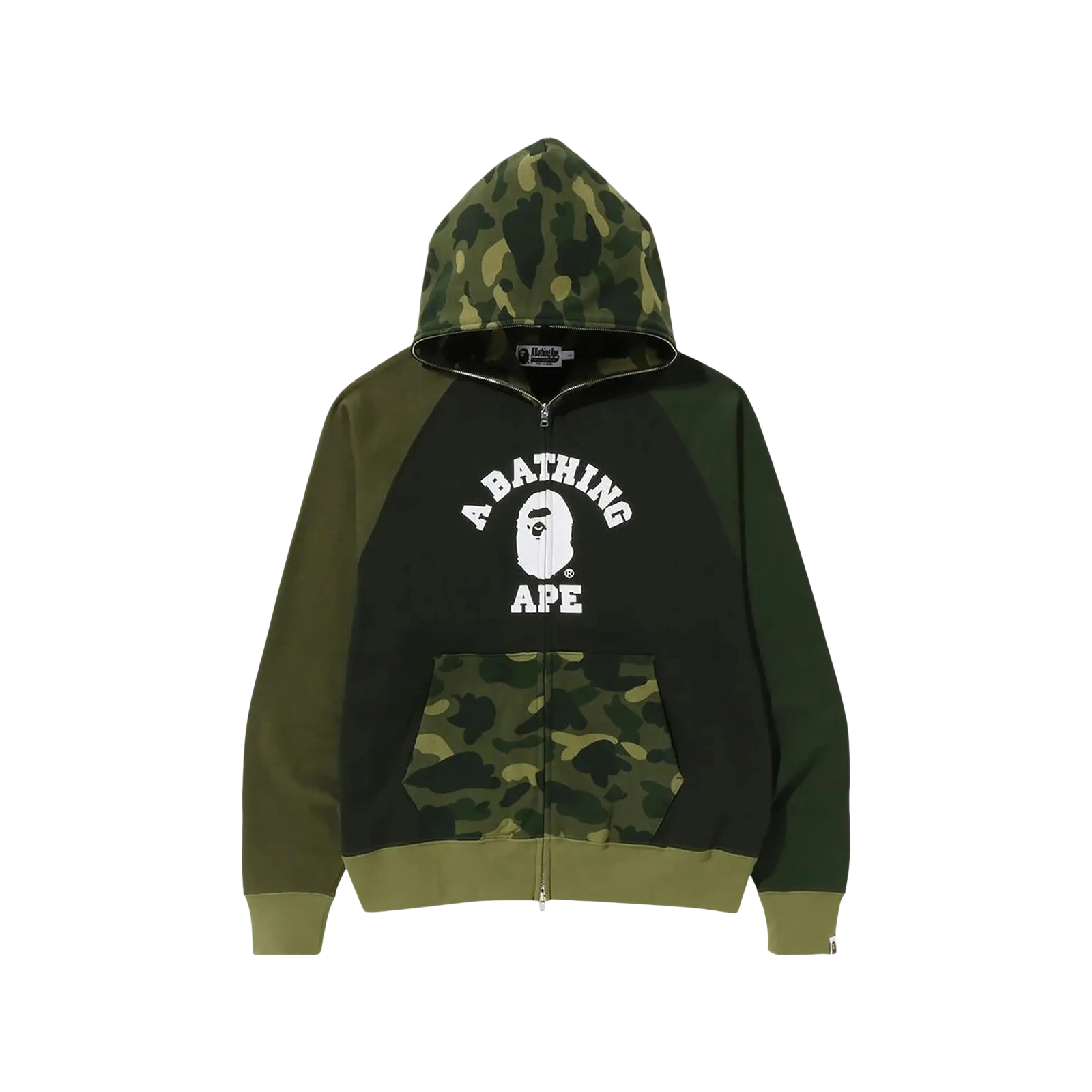 COLOR CAMO RELAXED FIT FULL ZIP HOODIE « GREEN »