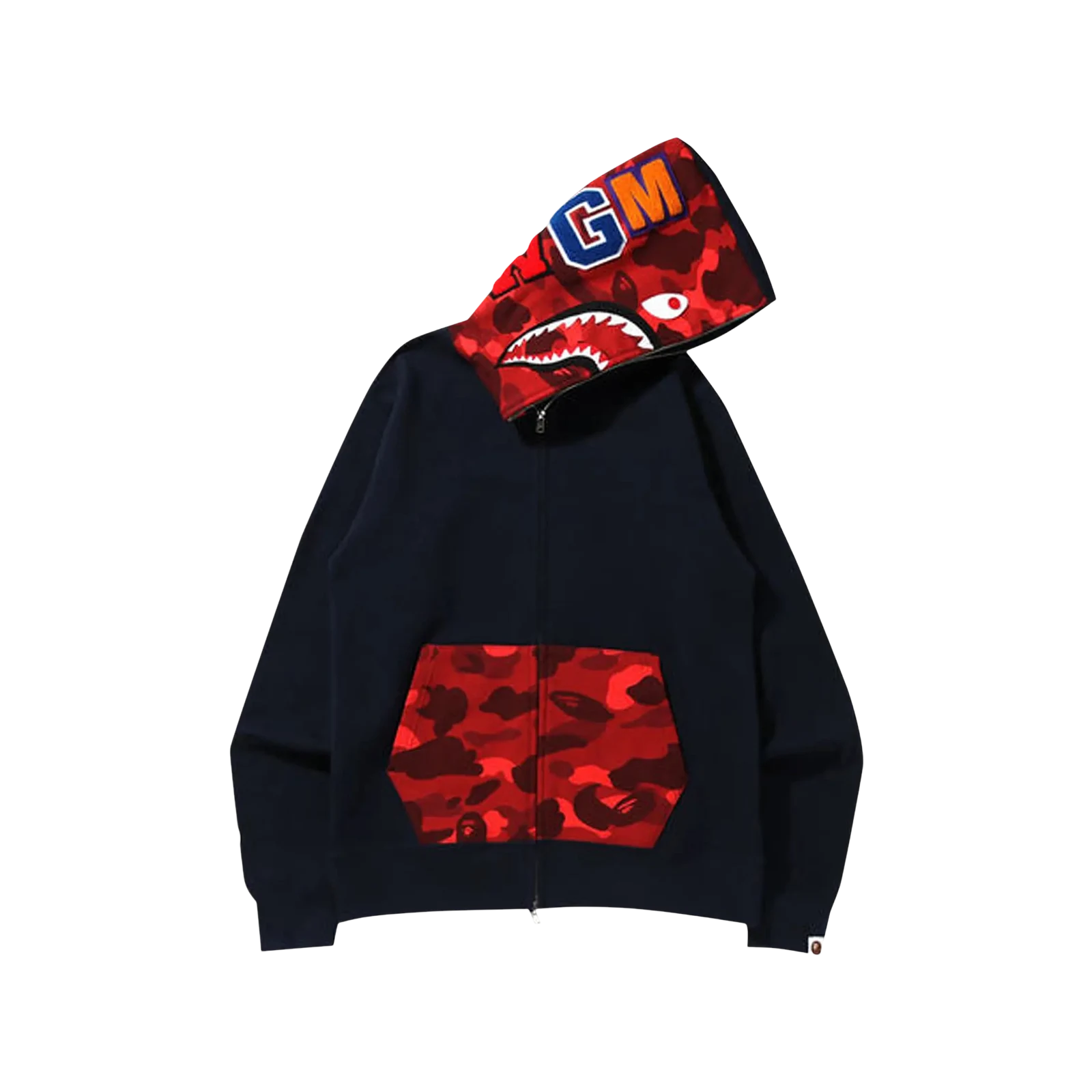 COLOR CAMO SHARK FULL ZIP HOODIE « NAVY »