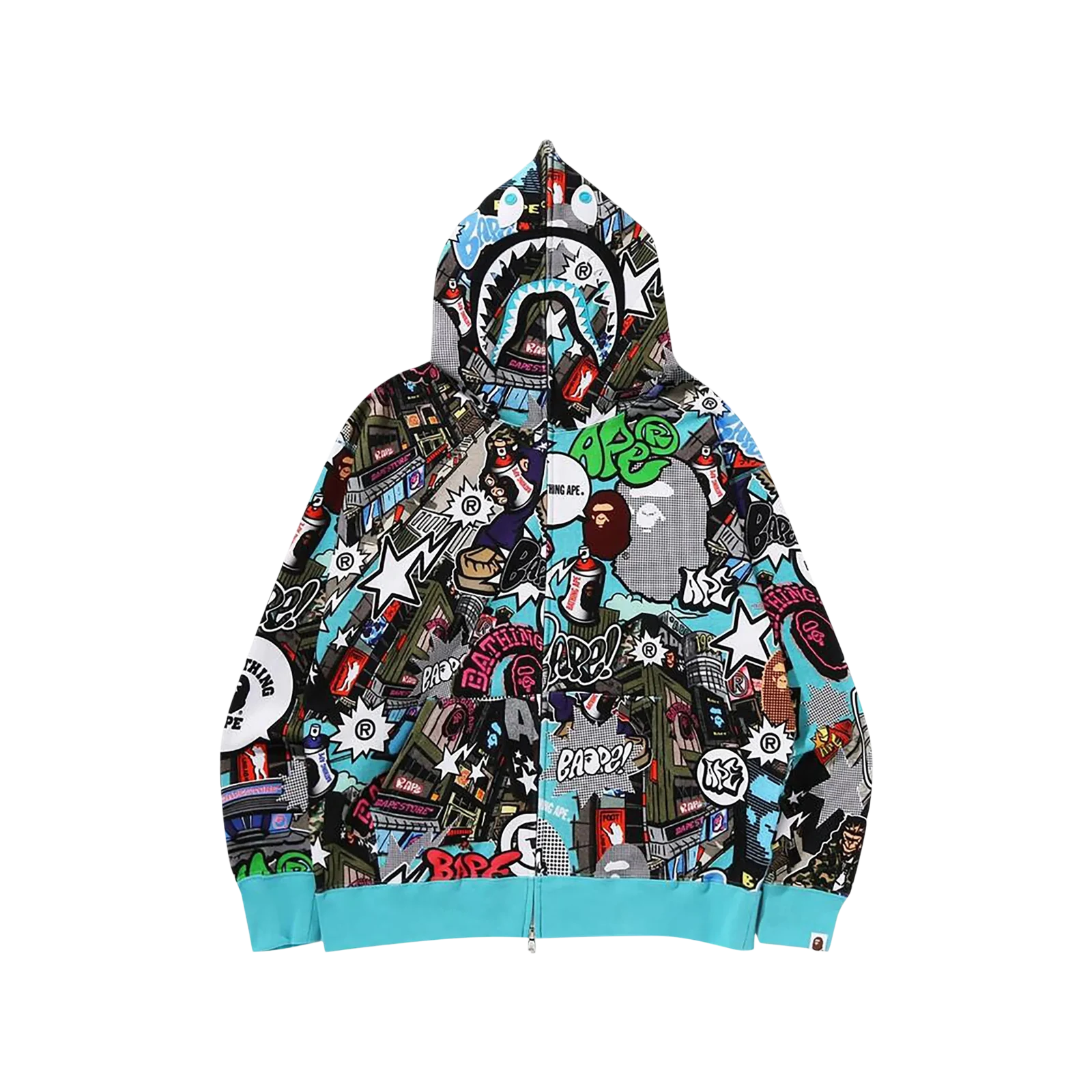 COMIC ART SHARK ZIP HOODIE « MULTICOLOR »