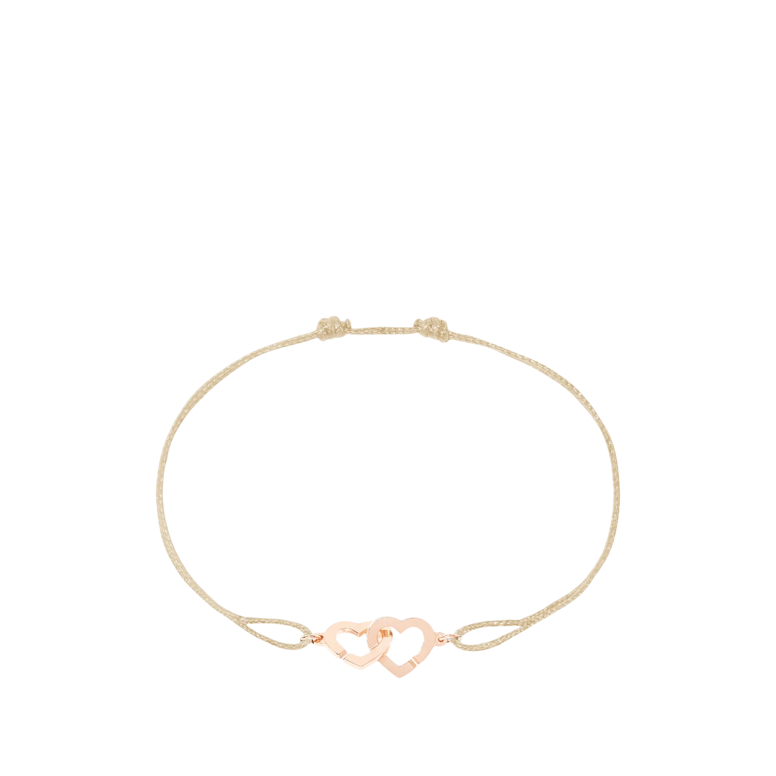 CORDON DOUBLE CŒUR « BEIGE »