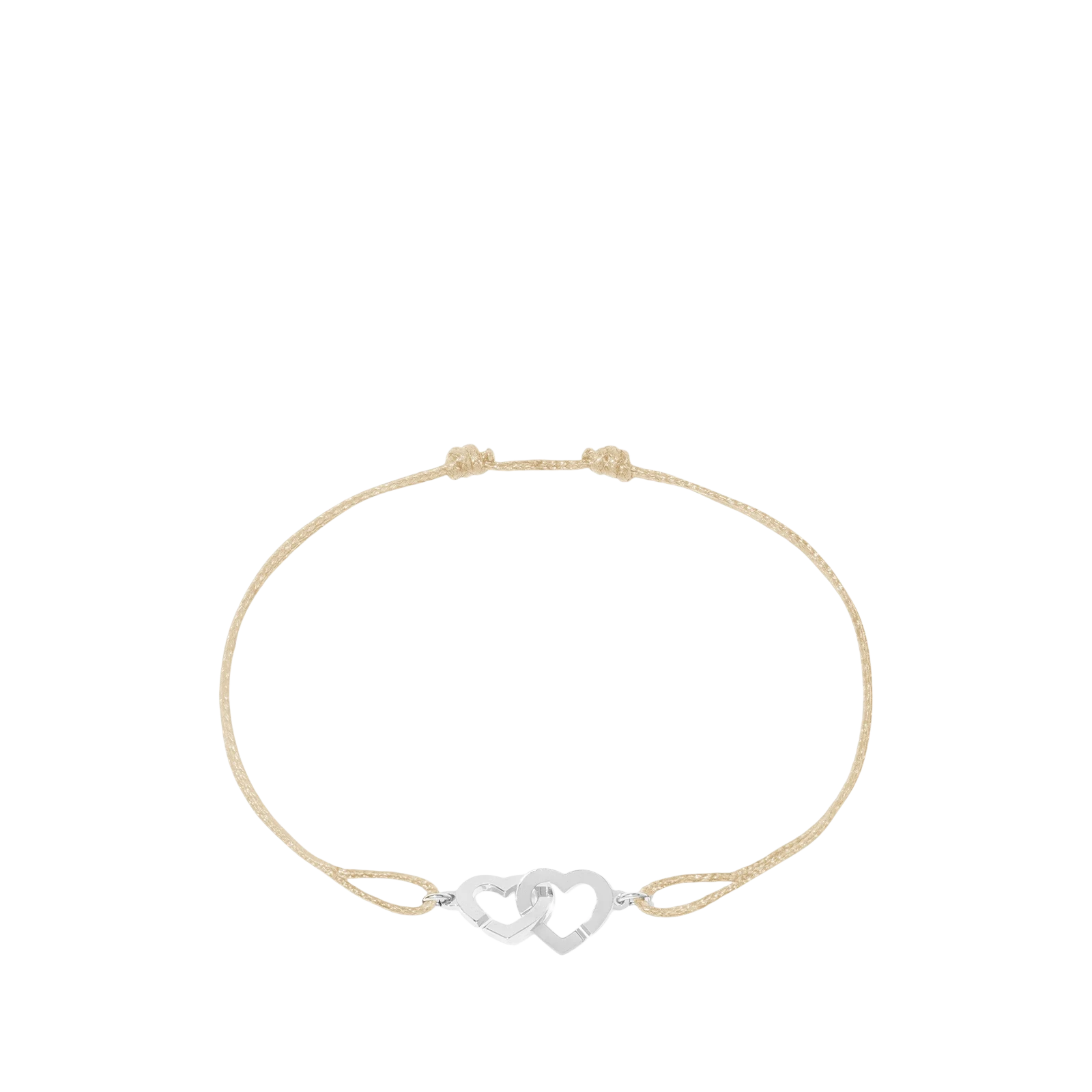 CORDON DOUBLE CŒUR « BEIGE »