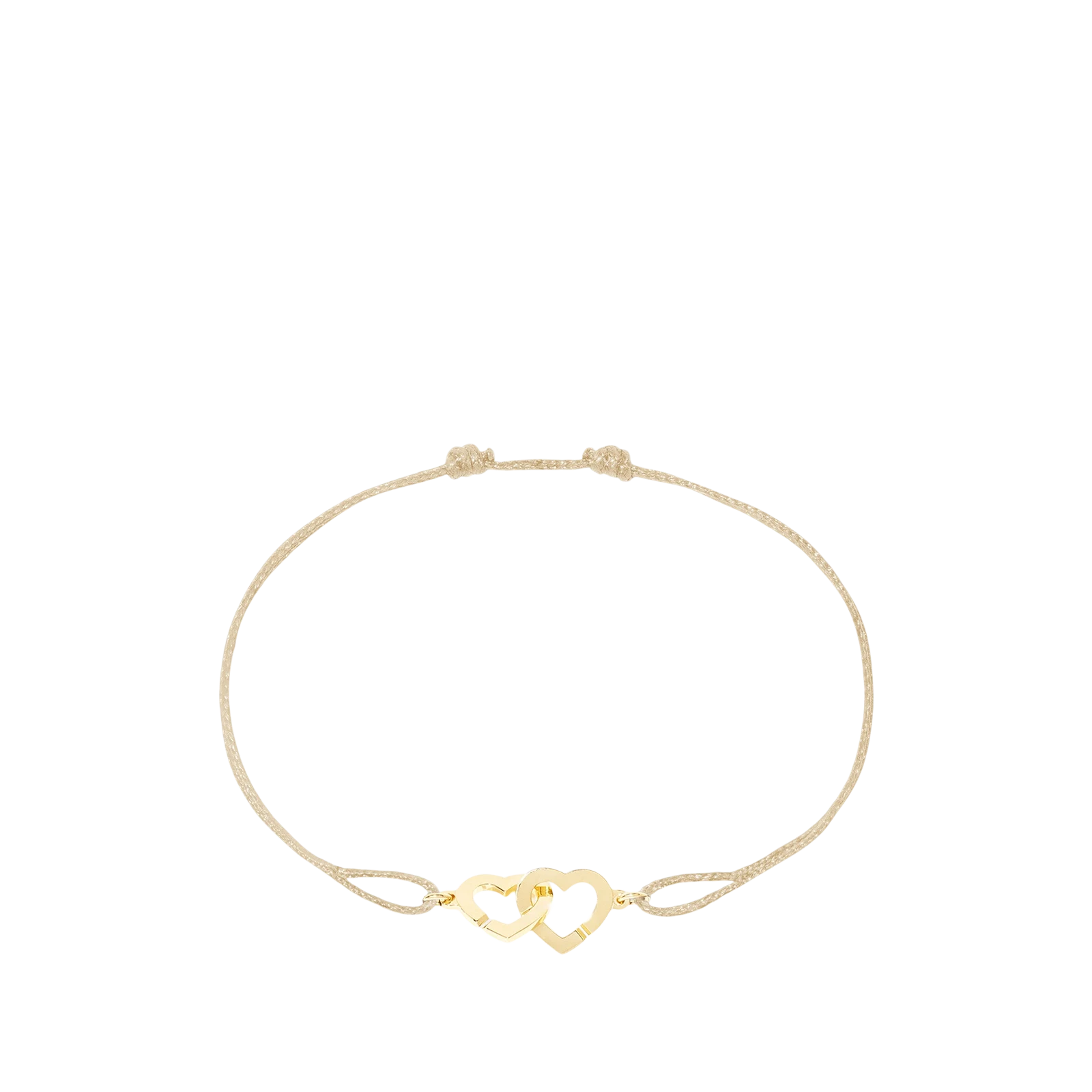 CORDON DOUBLE CŒUR « BEIGE»