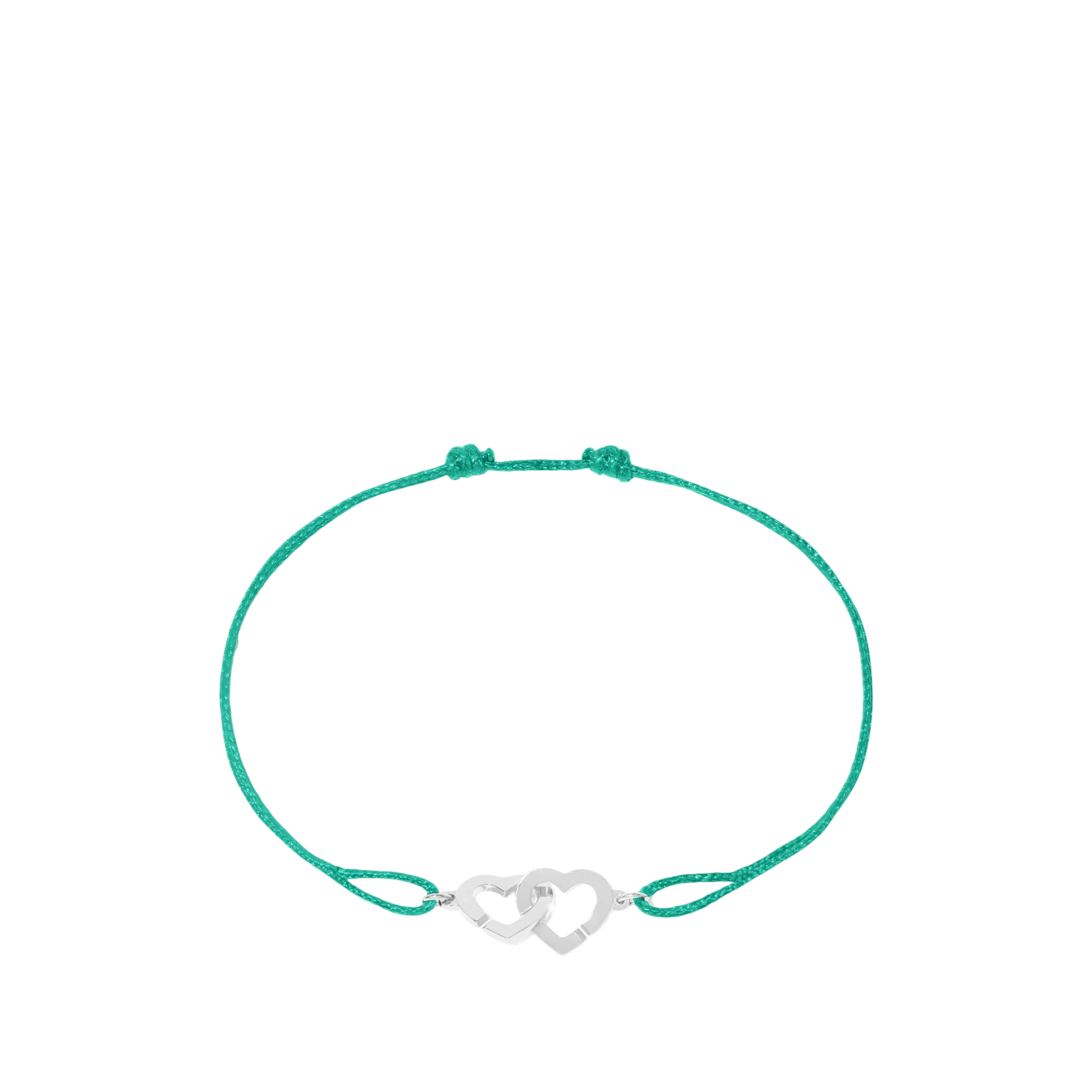 CORDON DOUBLE CŒUR « TURQUOISE »