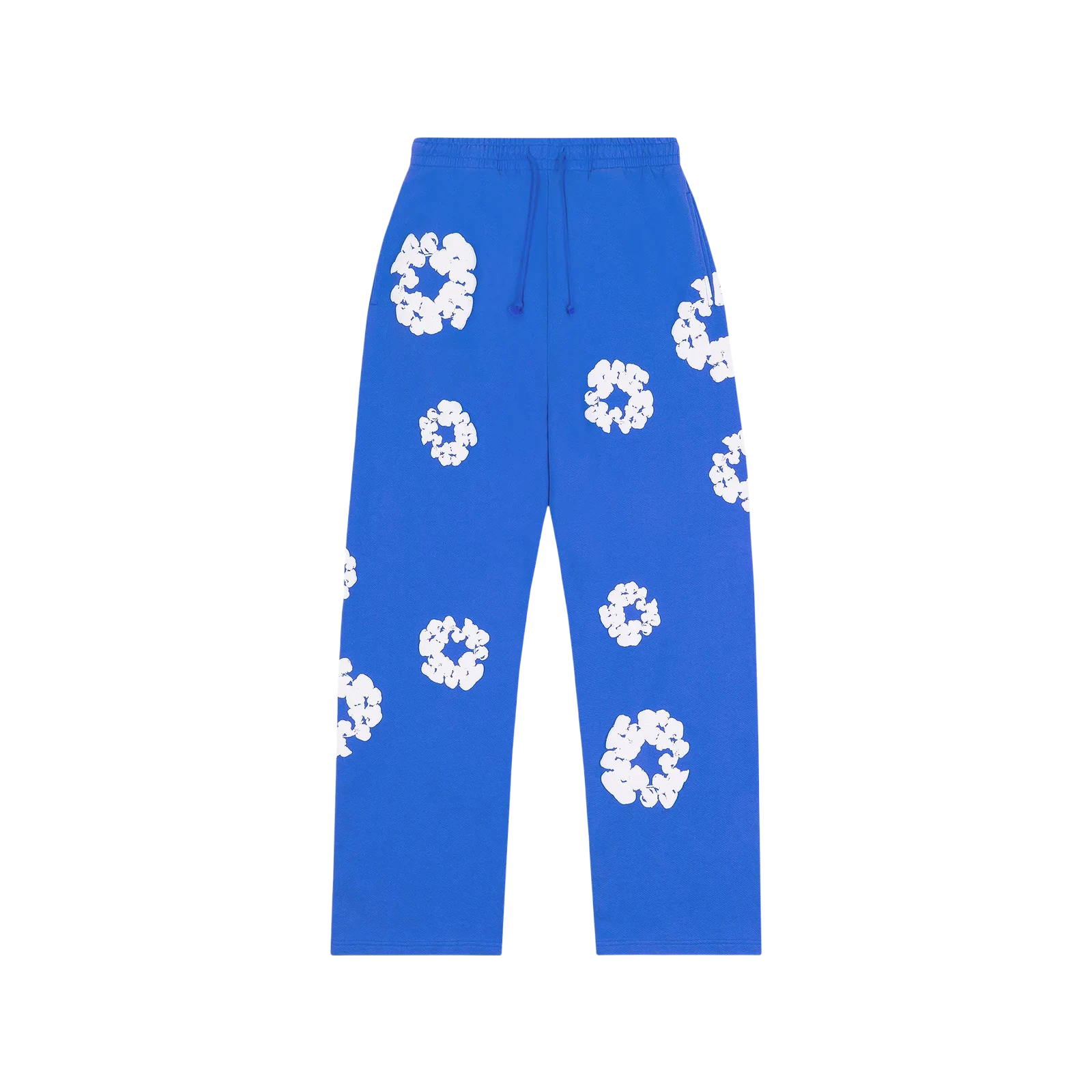 COTTON WREATH BAGGY SWEATPANTS « BLUE »