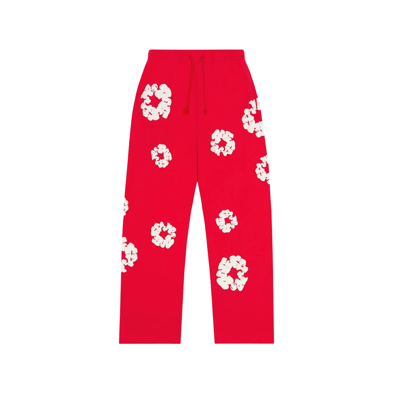 COTTON WREATH BAGGY SWEATPANTS « RED »