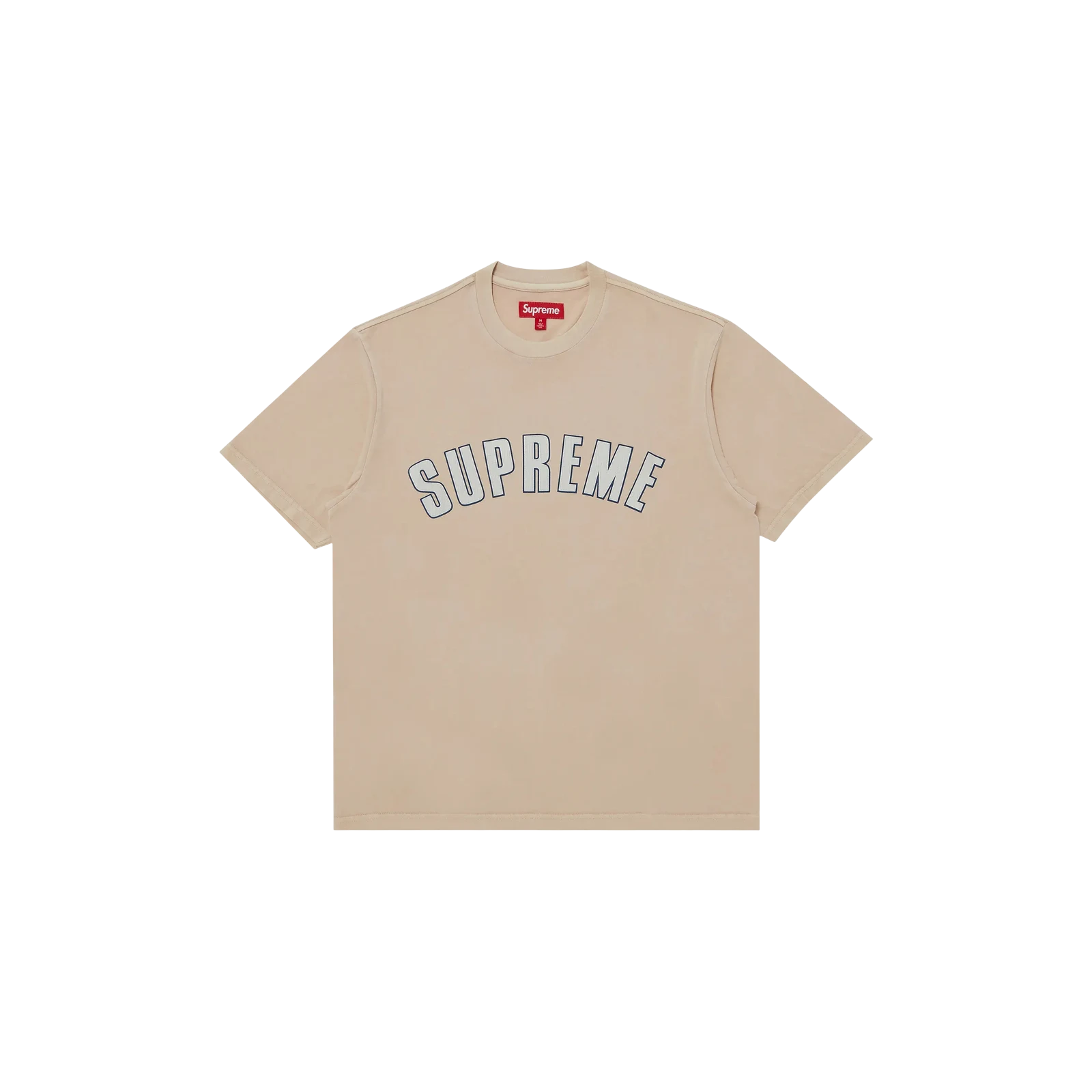 CRACKED ARC SHORT-SLEEVE TOP « LIGHT TAN »