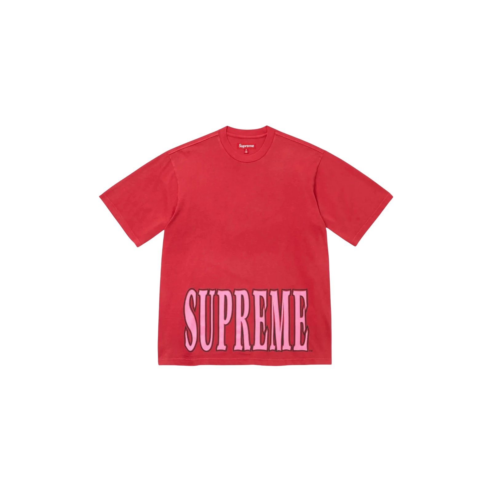 CRACKED STRETCH SHORT-SLEEVE TOP « RED »