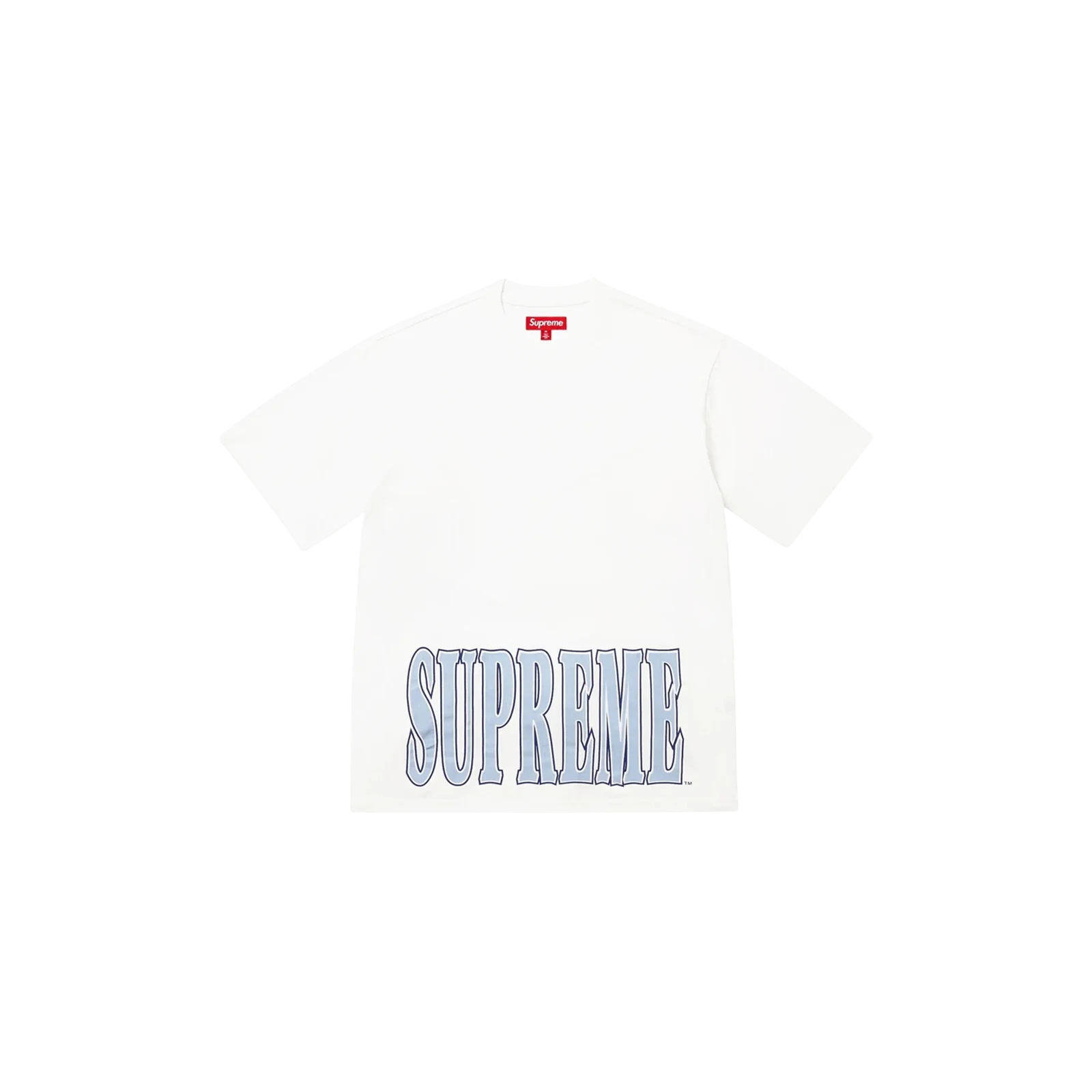 CRACKED STRETCH SHORT-SLEEVE TOP « WHITE »