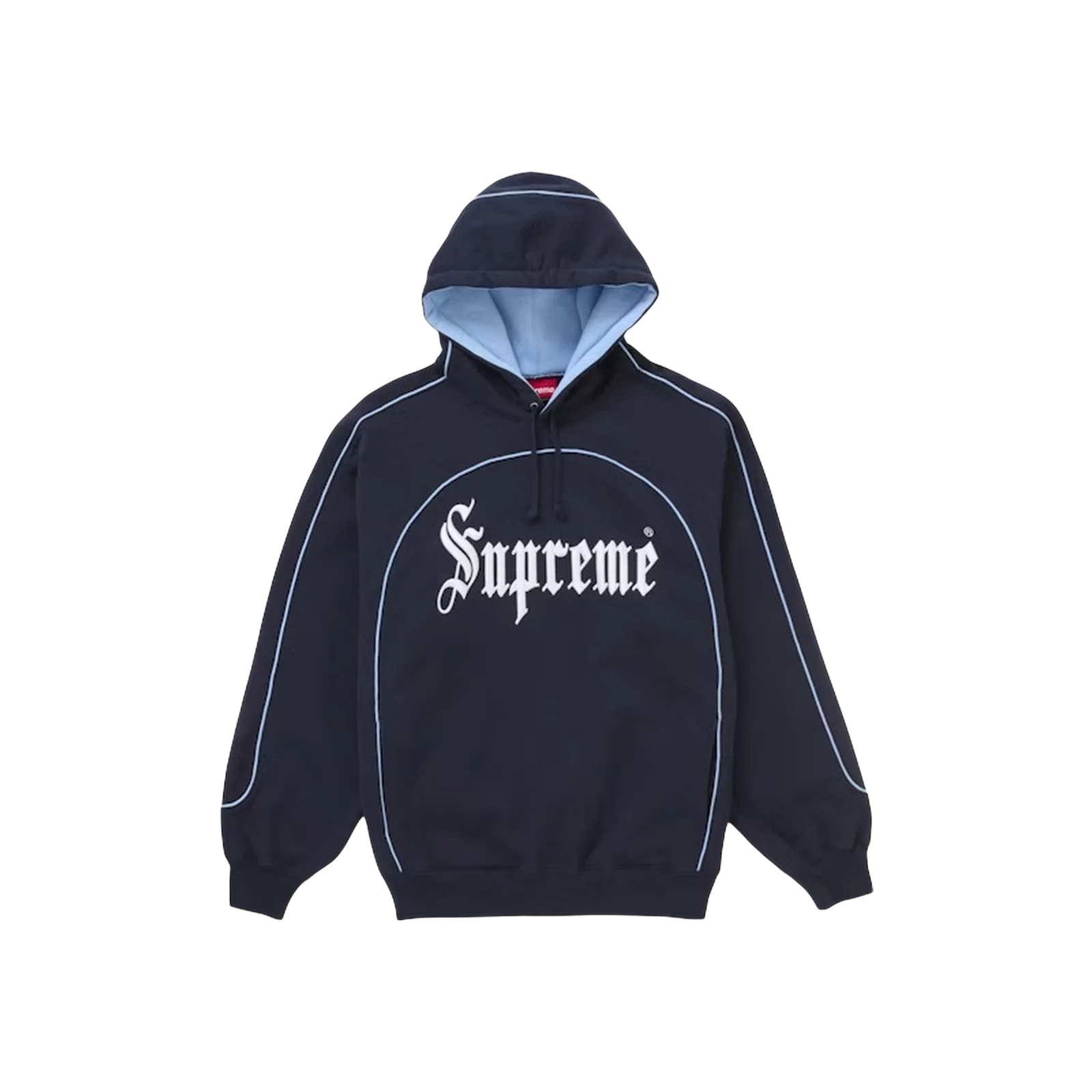 CURVE PIPING HOODED « NAVY »